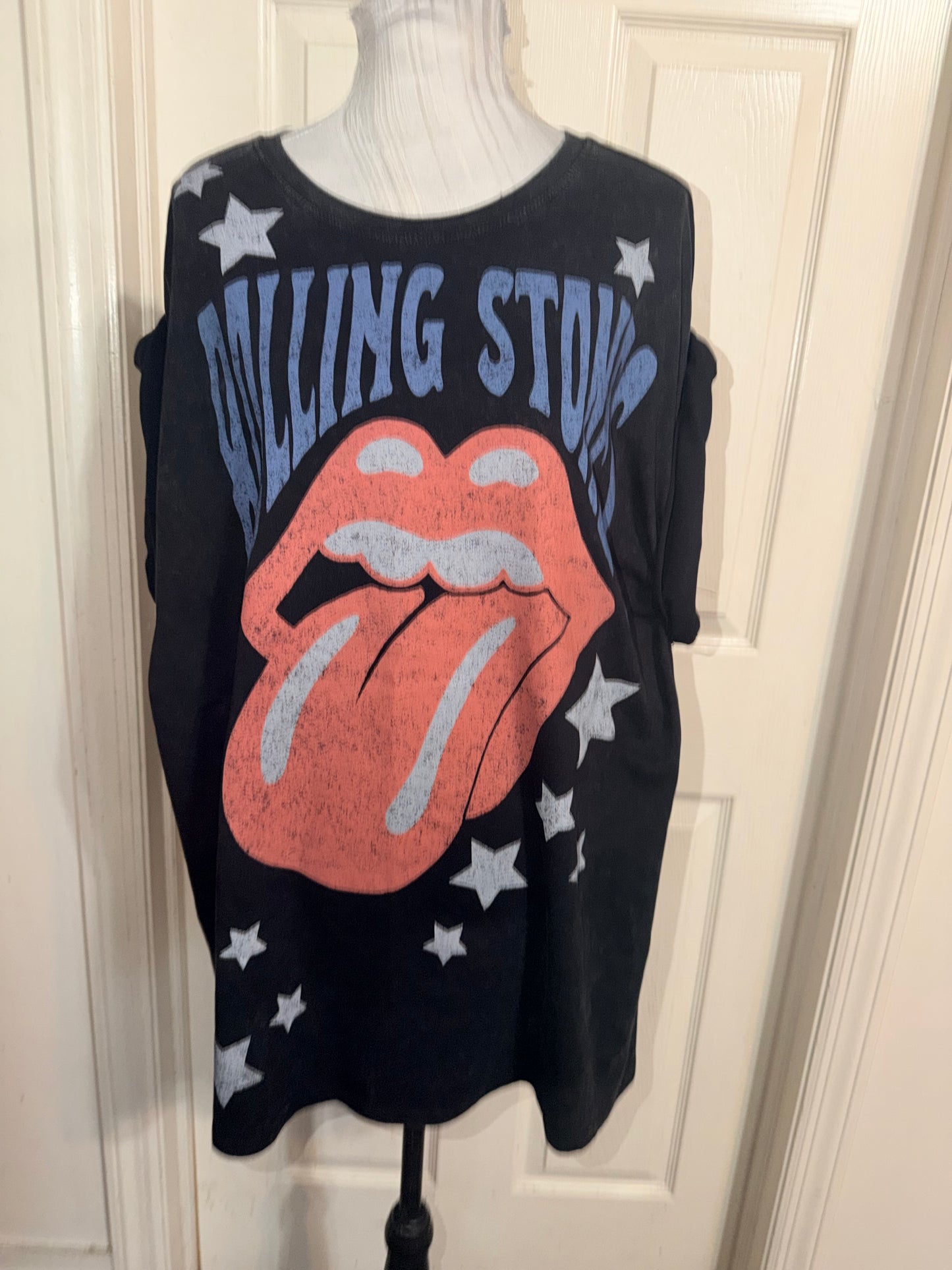 The Rolling Stones Double Sided Oversized Distressed Tee
