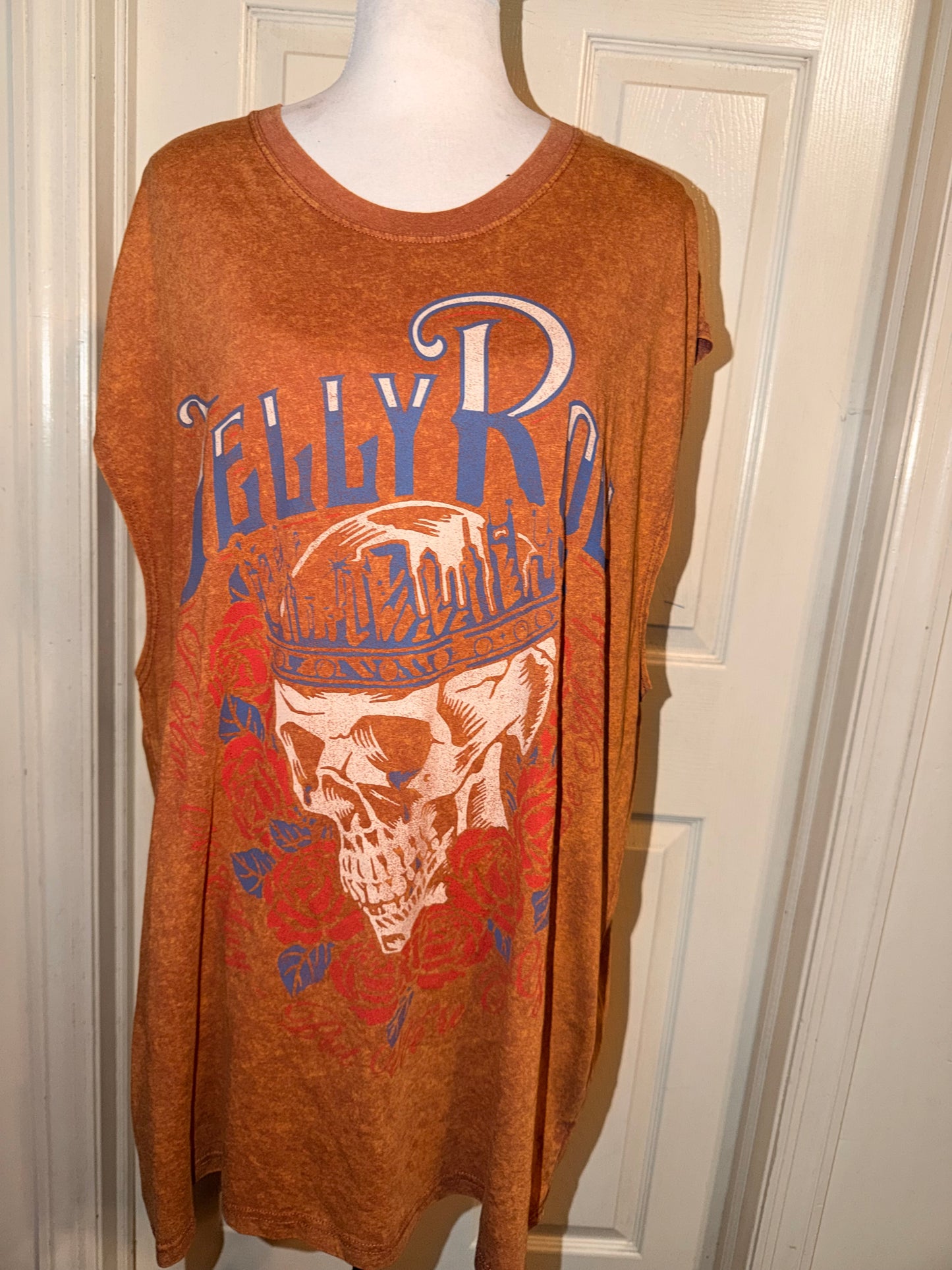 Jelly Roll Double Sided Oversized Distressed Tank