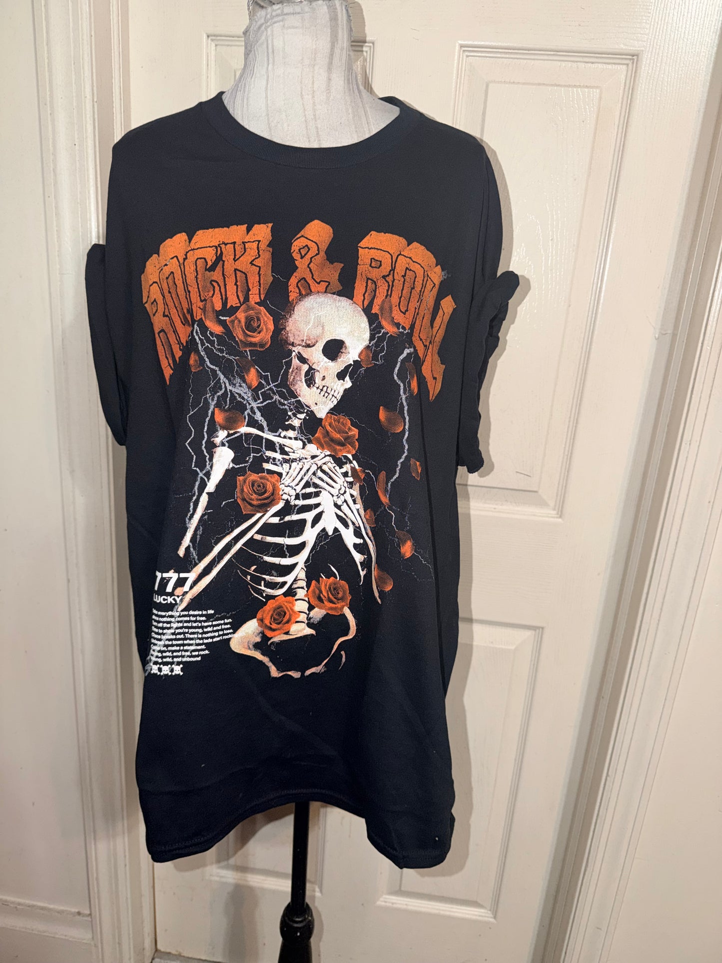 Rock n’ Roll Graphic Oversized Distressed Tee