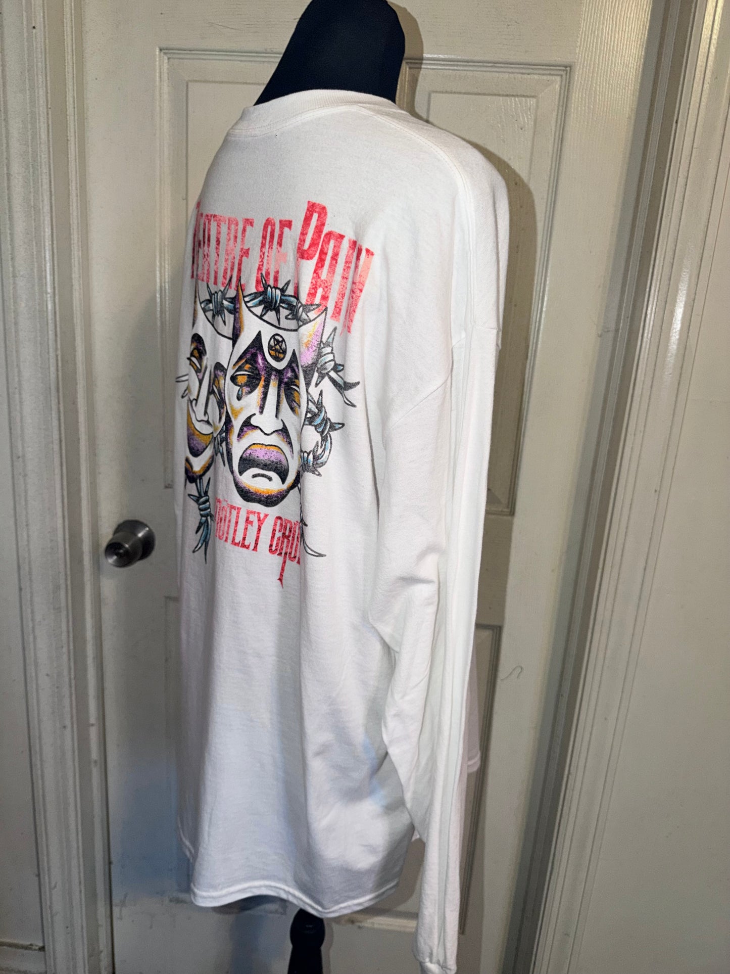 Motley Crue Double Sided Oversized Distressed Long Sleeve Tee