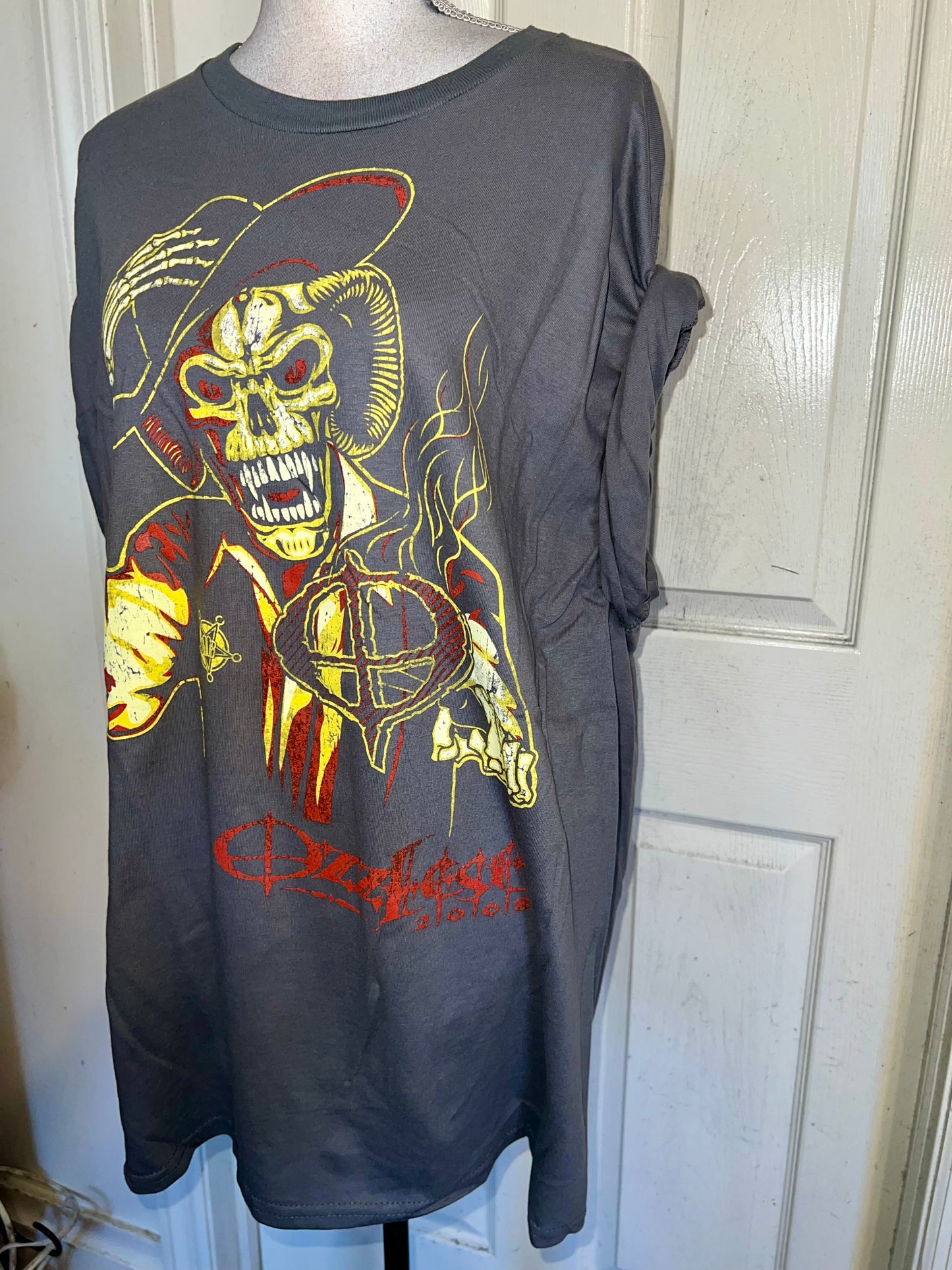 Ozzy Osbourne Ozzfest Oversized Distressed Tee