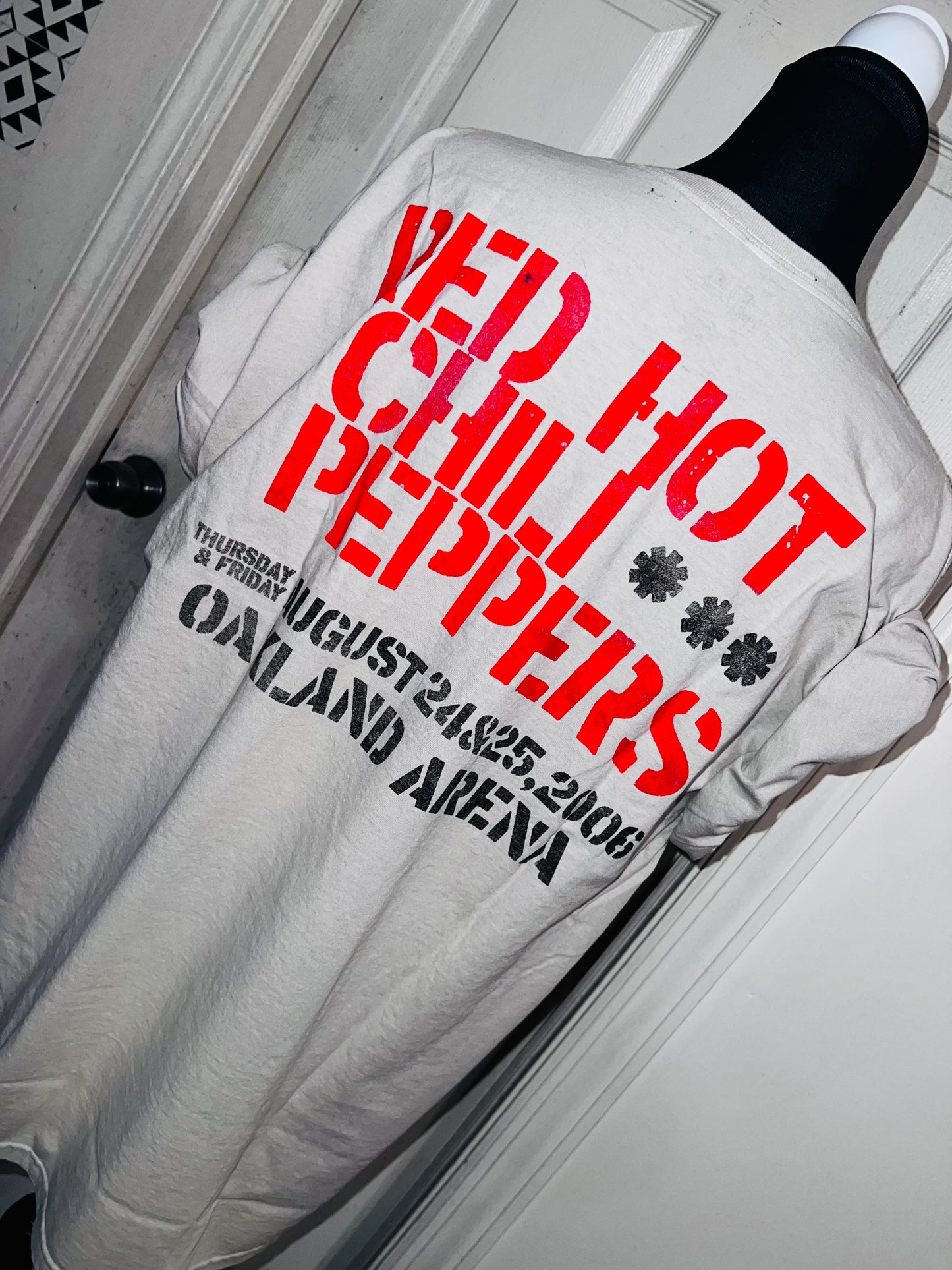 Red Hot Chili Peppers Double Sided Oversized Distressed Tee