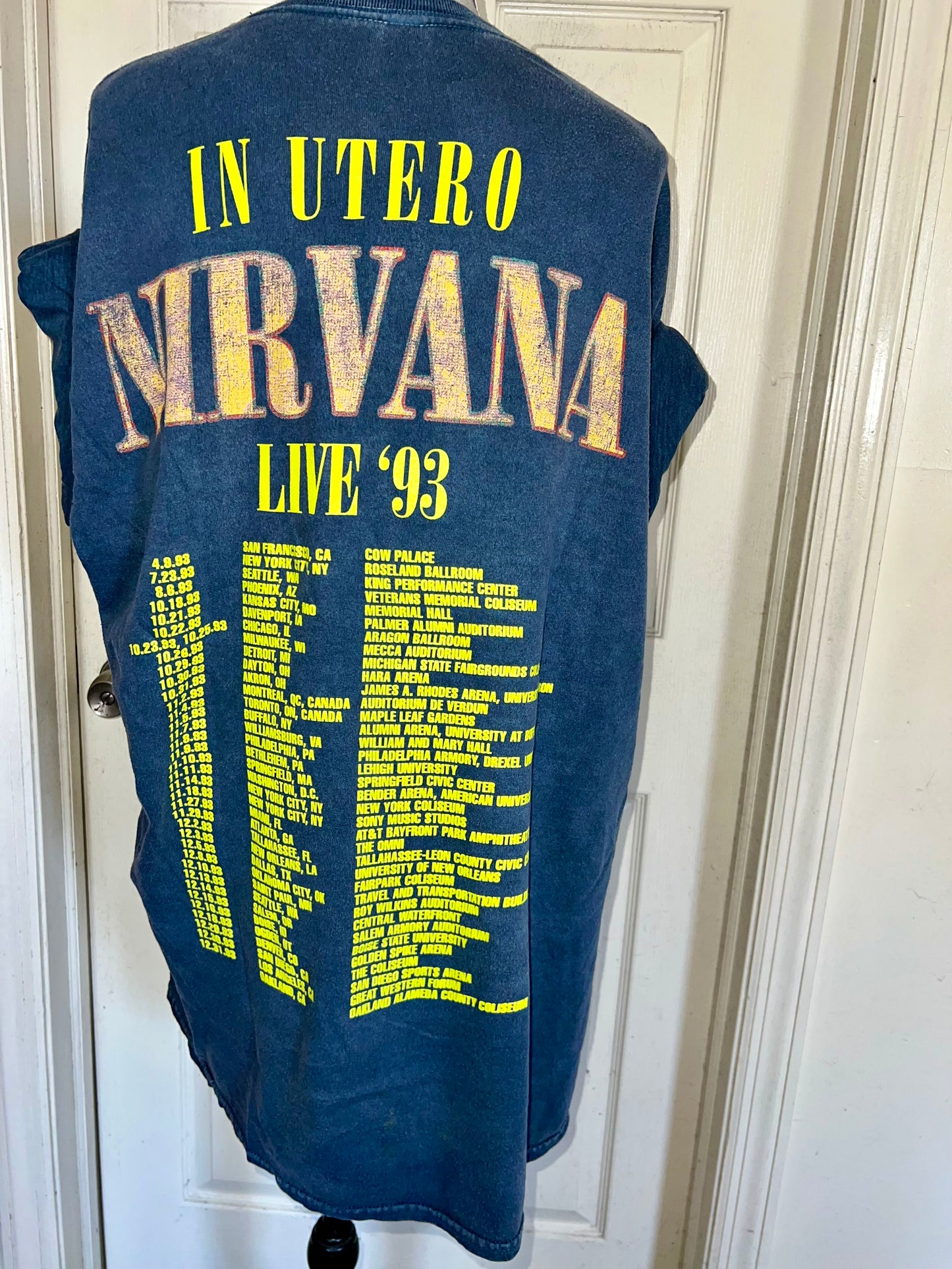 Nirvana Double Sided Oversized Distressed Tee