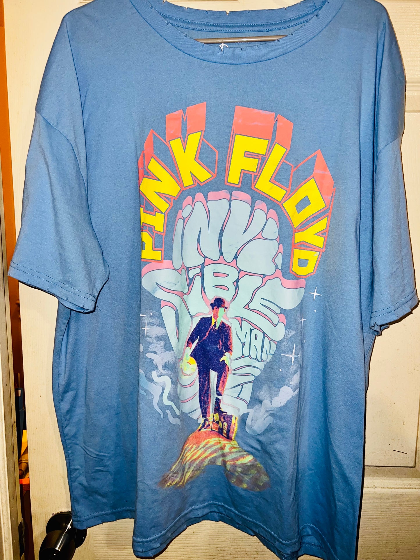 Pink Floyd Invisible Man Oversized Distressed Tee