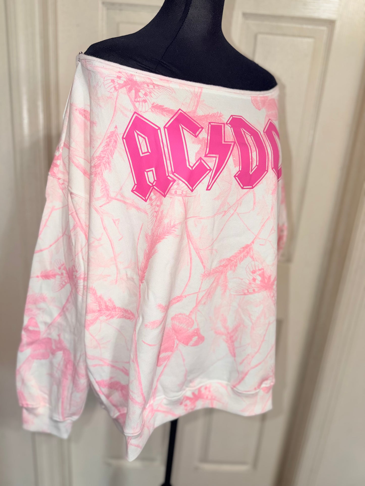 AC/DC OFTS Oversized Distressed Sweatshirt