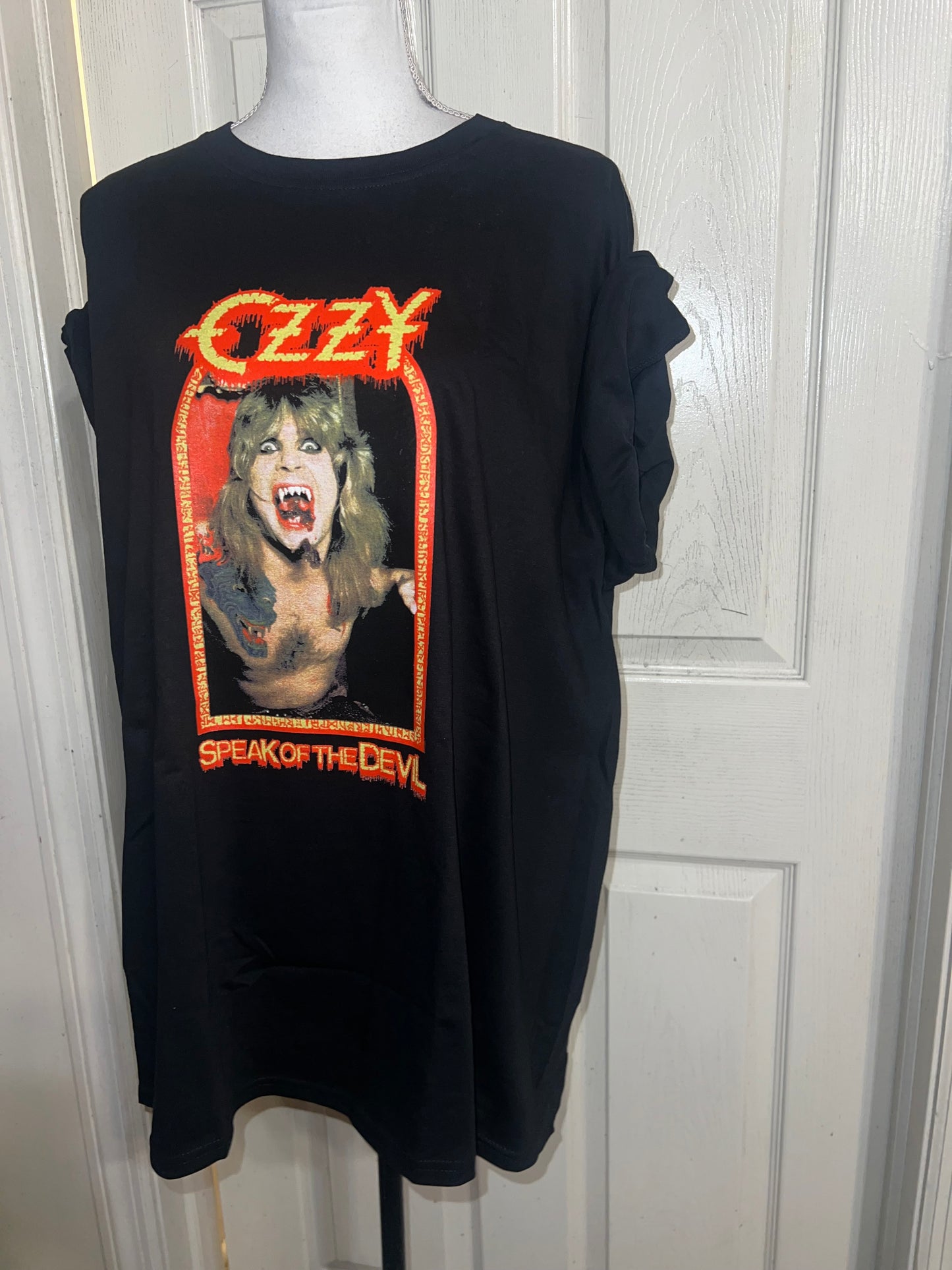 Ozzy Osbourne Double Sided Oversized Distressed Tee