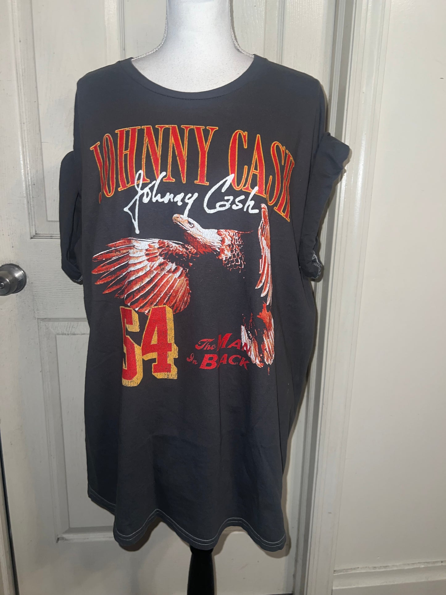 Johnny Cash Double Sided Oversized Distressed Tee