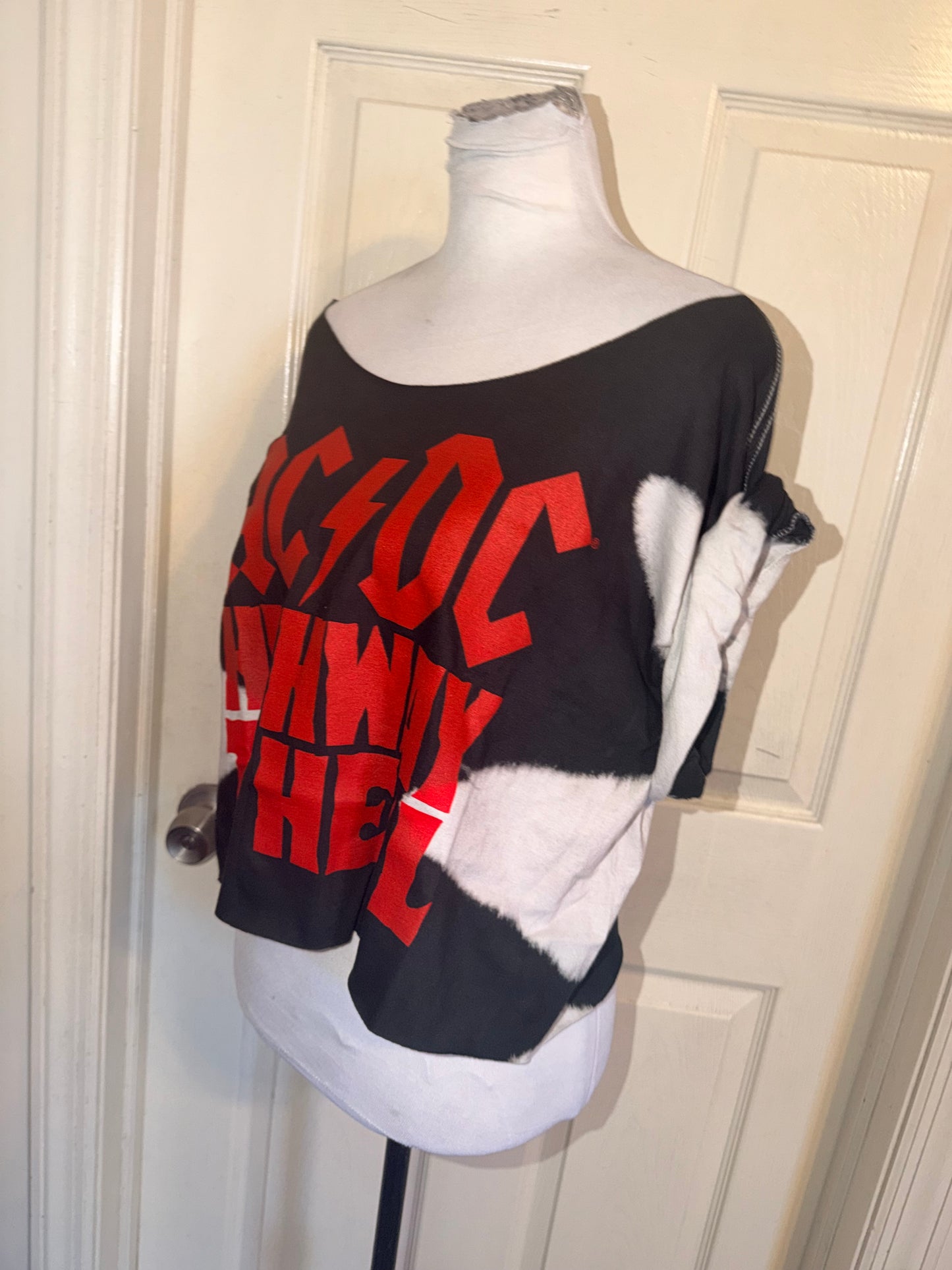 AC/DC Oversized OFTS Distressed Tee