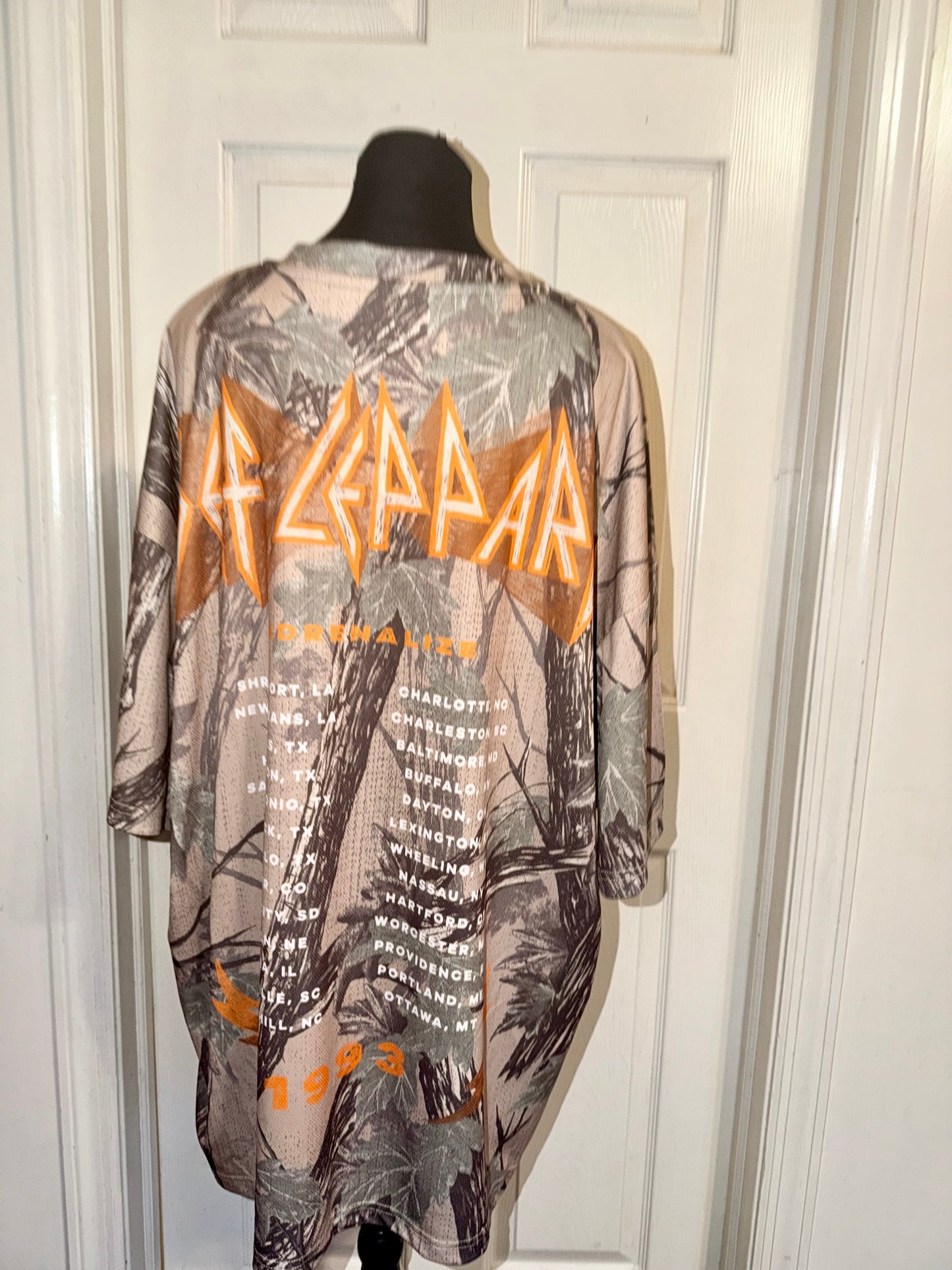 Def Leppard Double Sided Oversized Jersey Tee