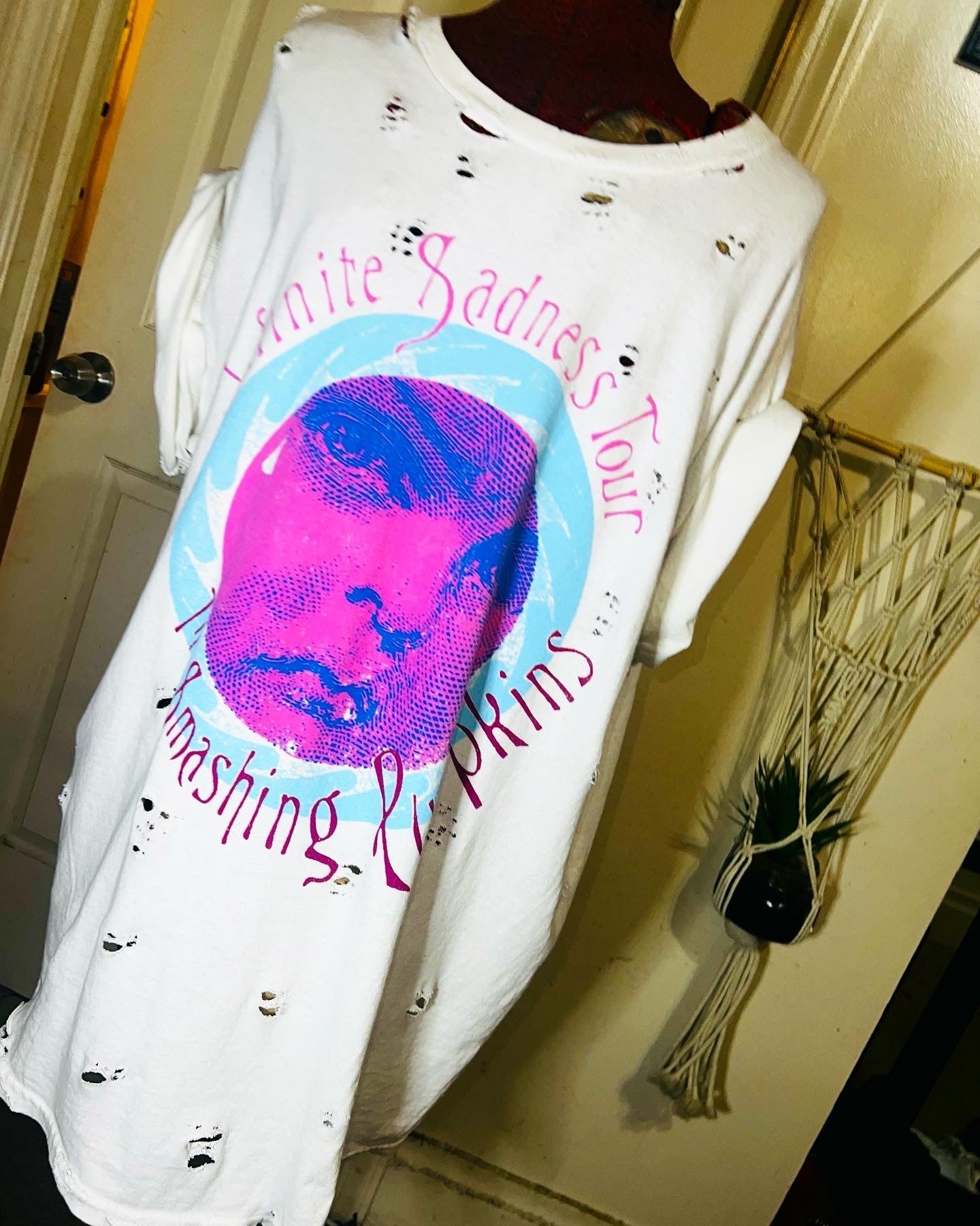 Smashing Pumpkins Tour Oversized Distressed Tee