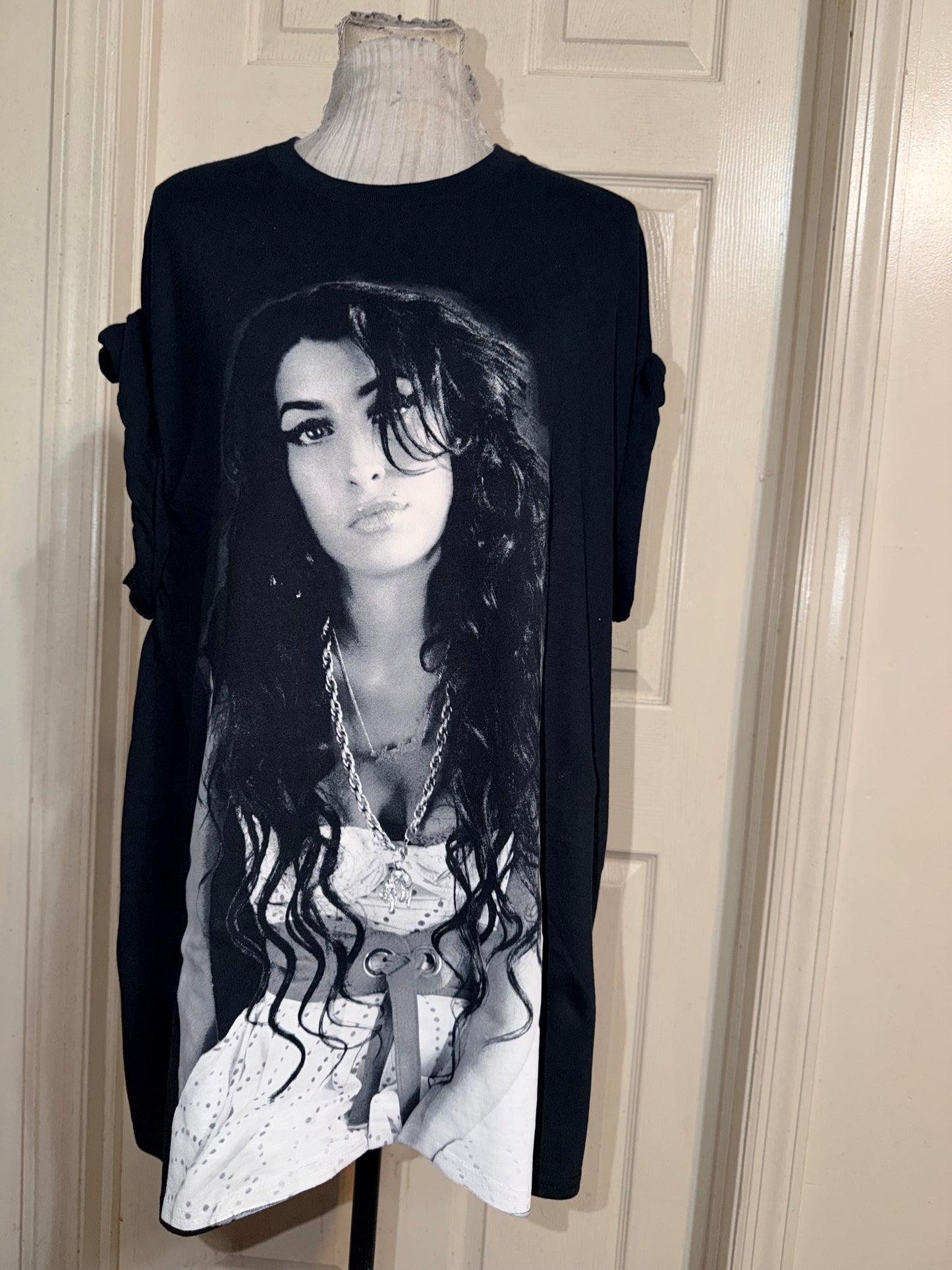 Amy Winehouse Double Sided Oversized Distressed Tee
