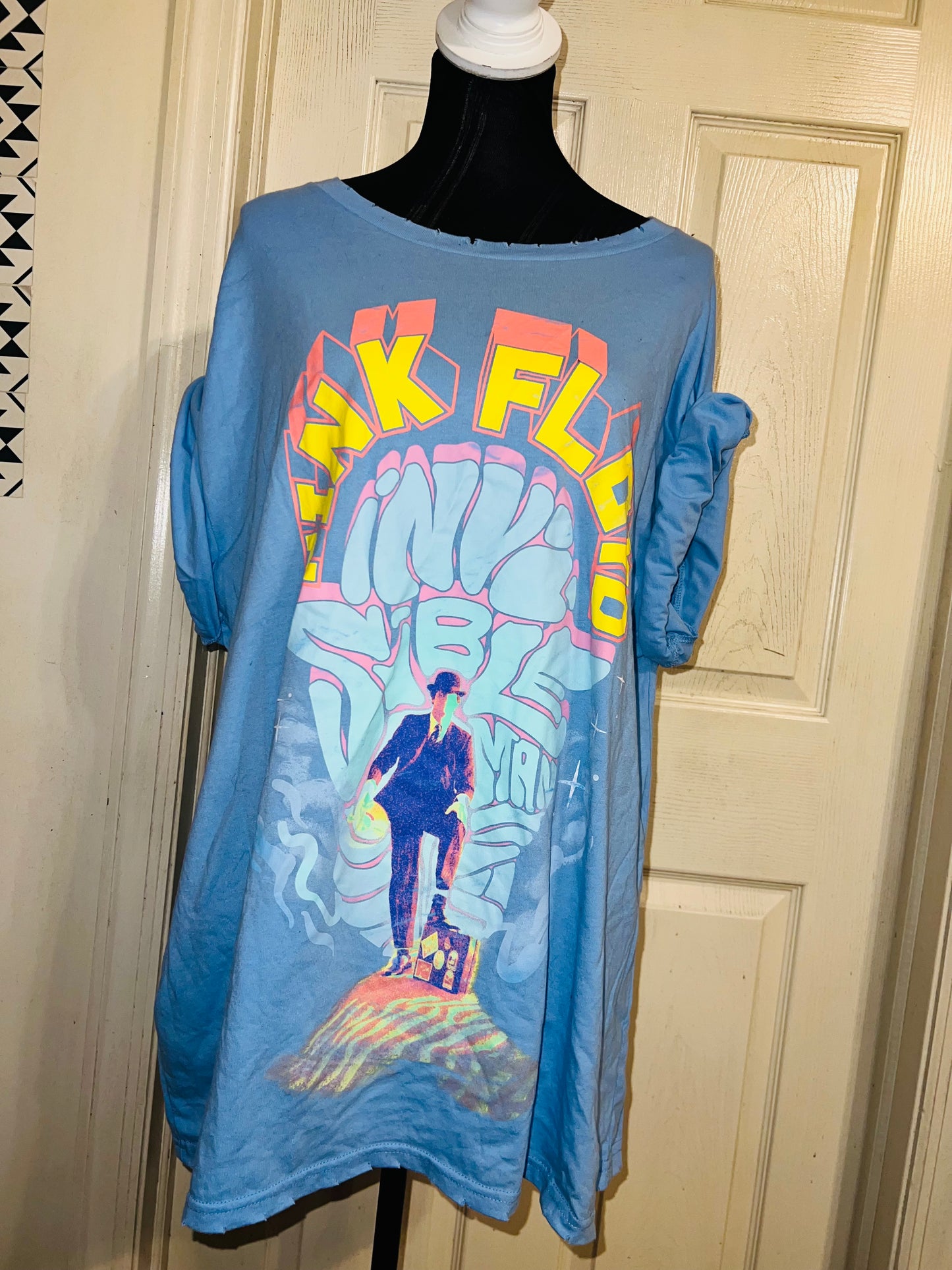 Pink Floyd Invisible Man Oversized Distressed Tee