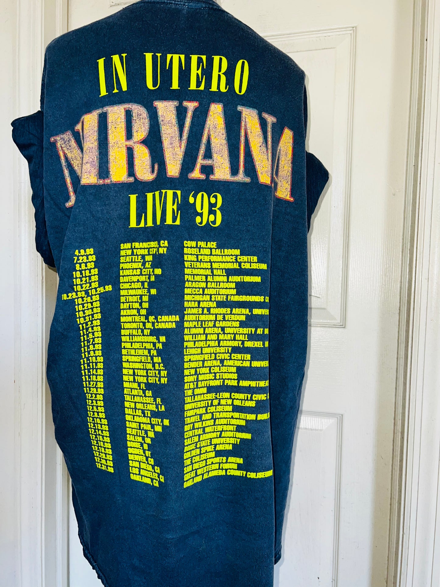 Nirvana Double Sided Oversized Distressed Tee