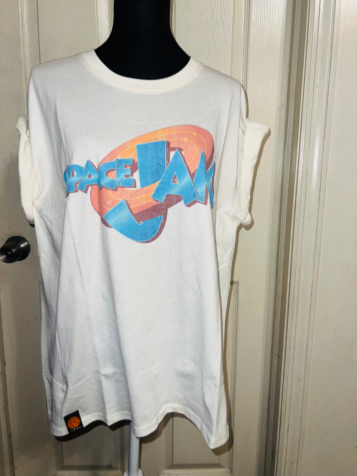 Space Jam Oversized Distressed Oversized Tee