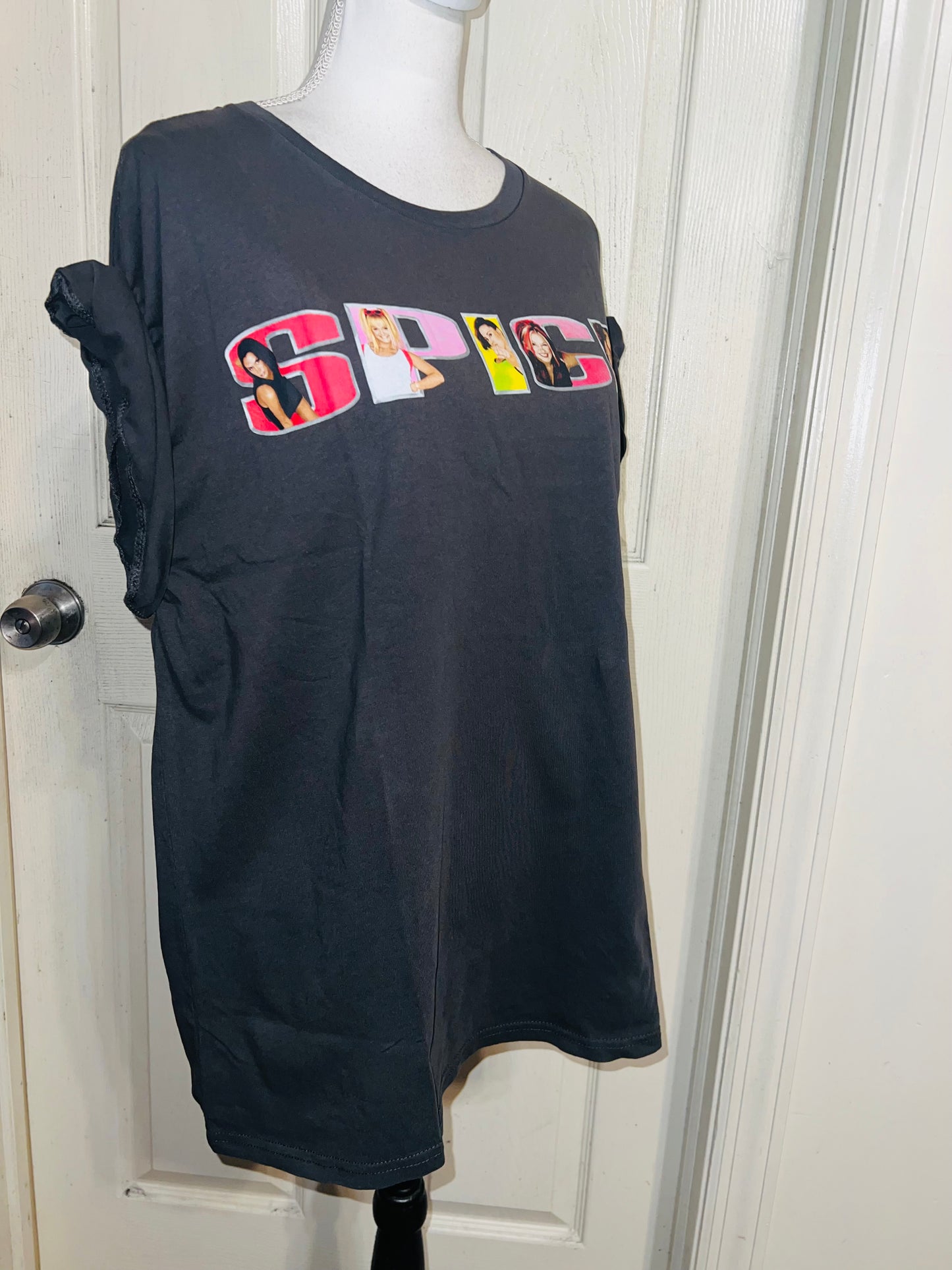 Spice Girls Oversized Distressed Tee