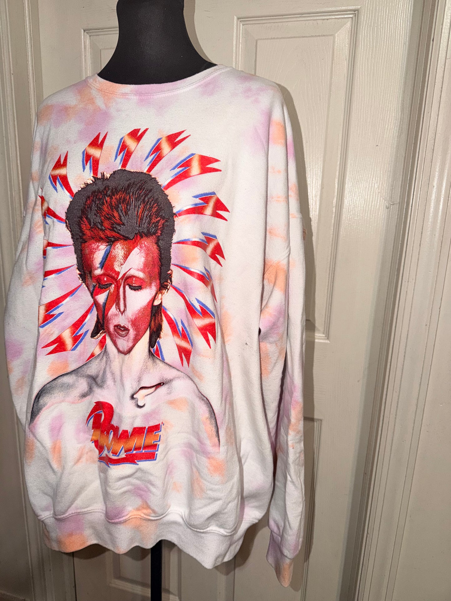 David Bowie Oversized Distressed Sweatshirt