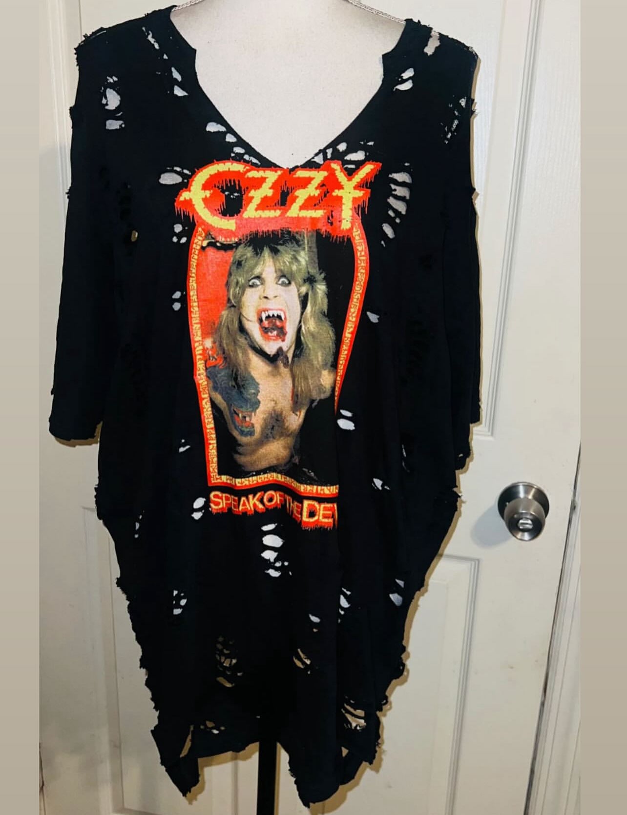 Ozzy Osbourne Double Sided Oversized Distressed Tee