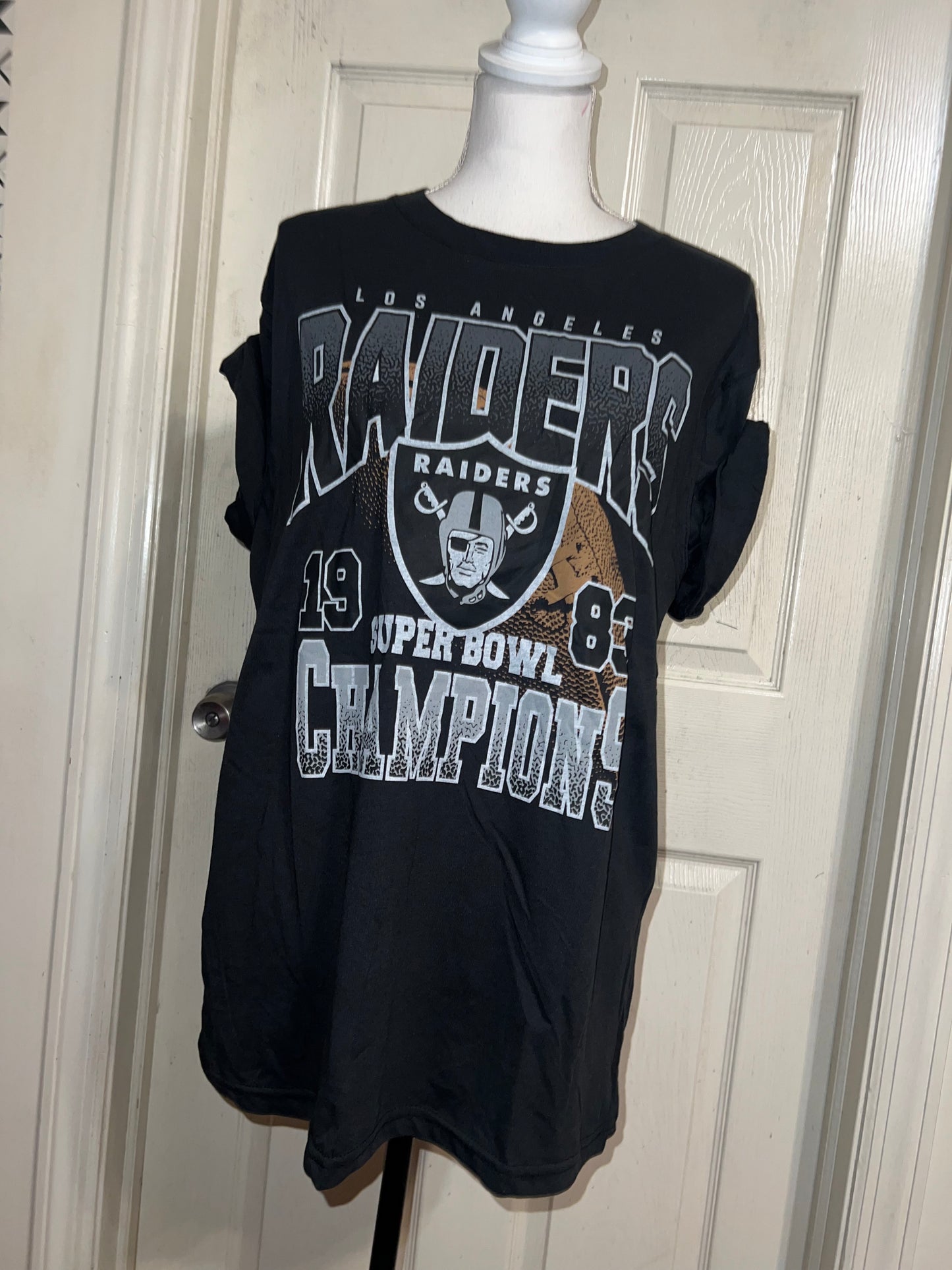 Las Vegas Raiders Oversized Distressed Tee