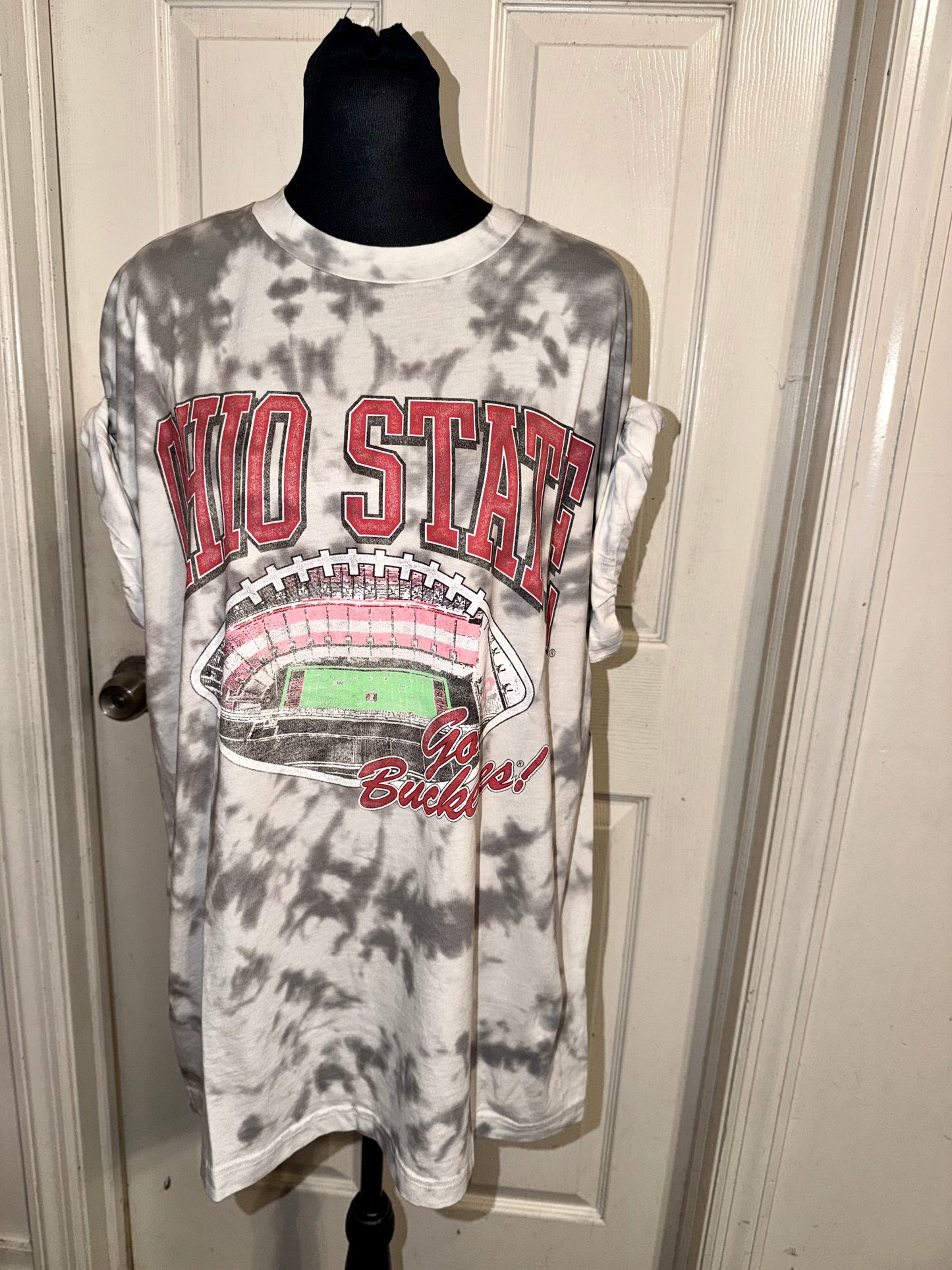 Ohio State Oversized Distressed Tee