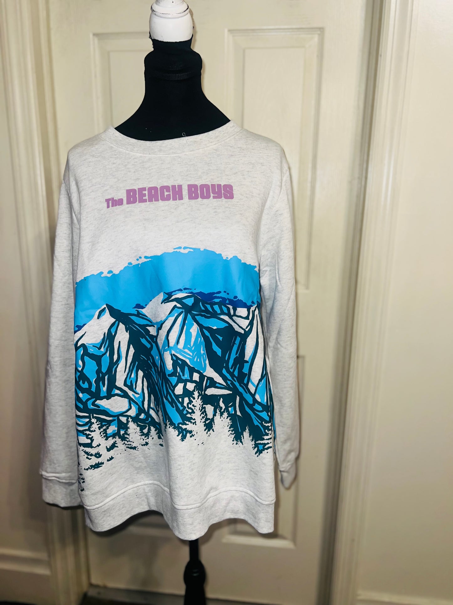 The Beach Boys Oversized Distressed Sweatshirt