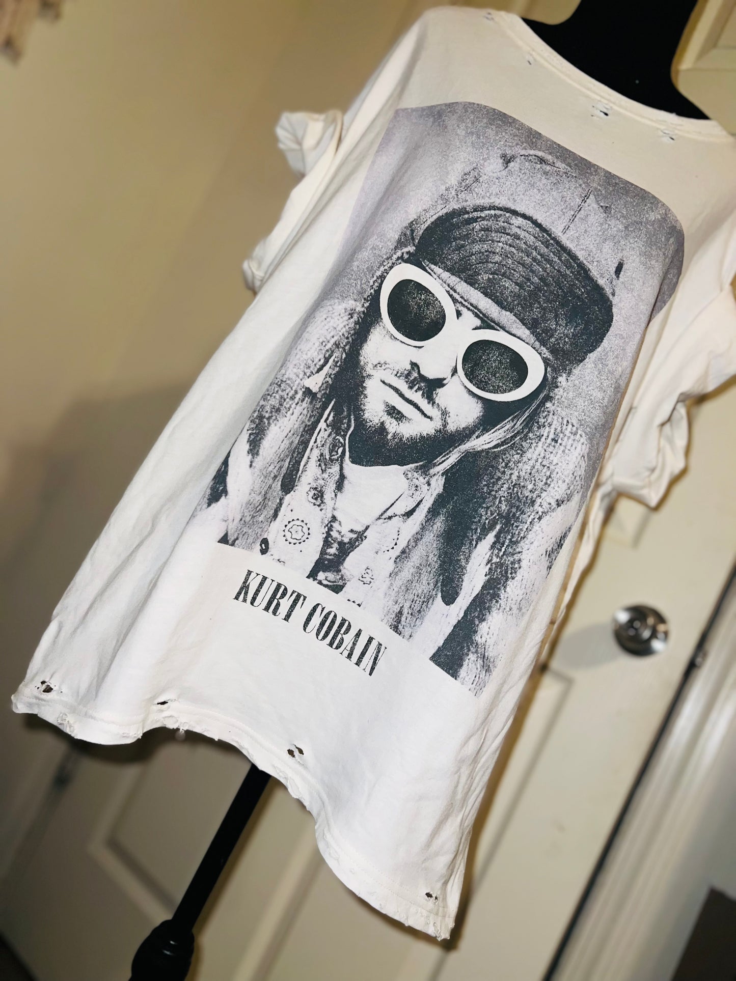 Kurt Cobain Oversized Distressed Tee