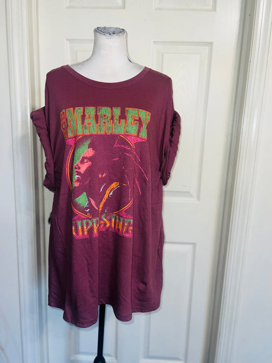 Bob Marley Oversized Distressed Tee
