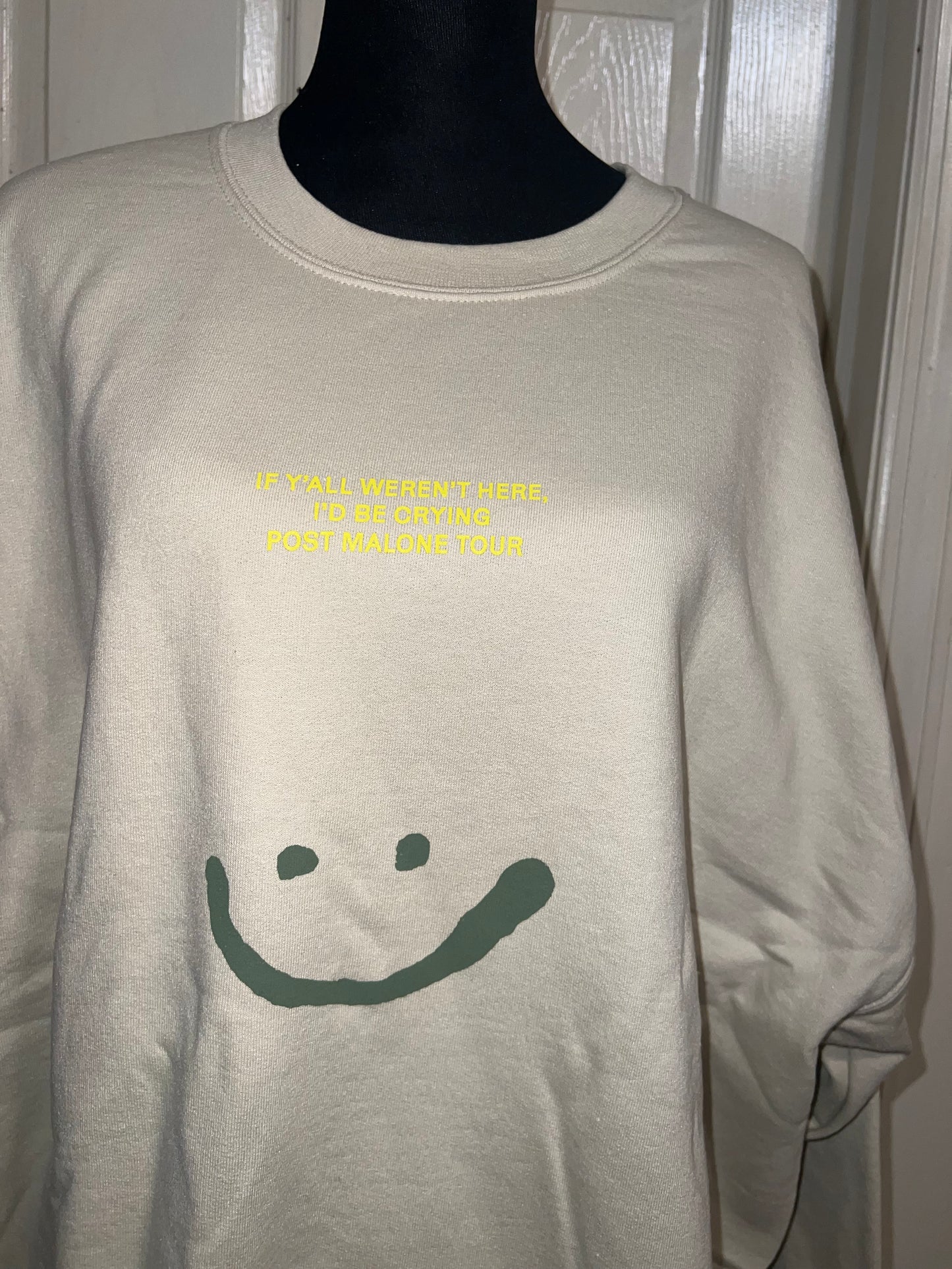 Post Malone Oversized Distressed Sweatshirt