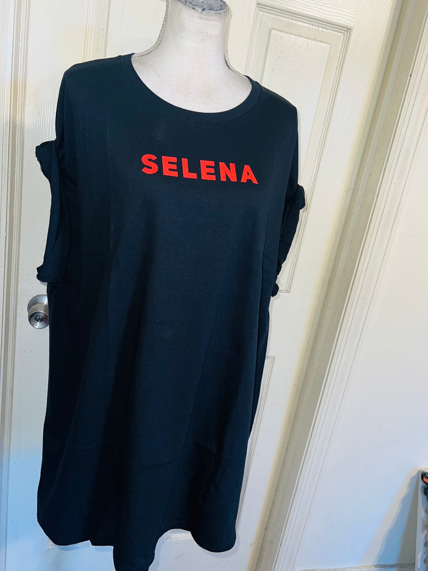 Selena Double Sided Oversized Distressed Tee