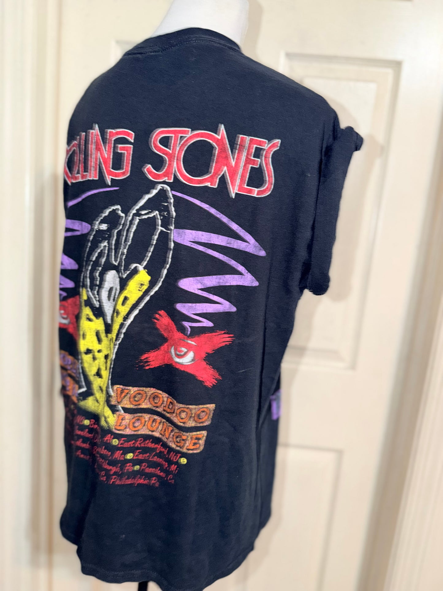 The Rolling Stones Double Sided Voodoo Oversized Distressed Tee