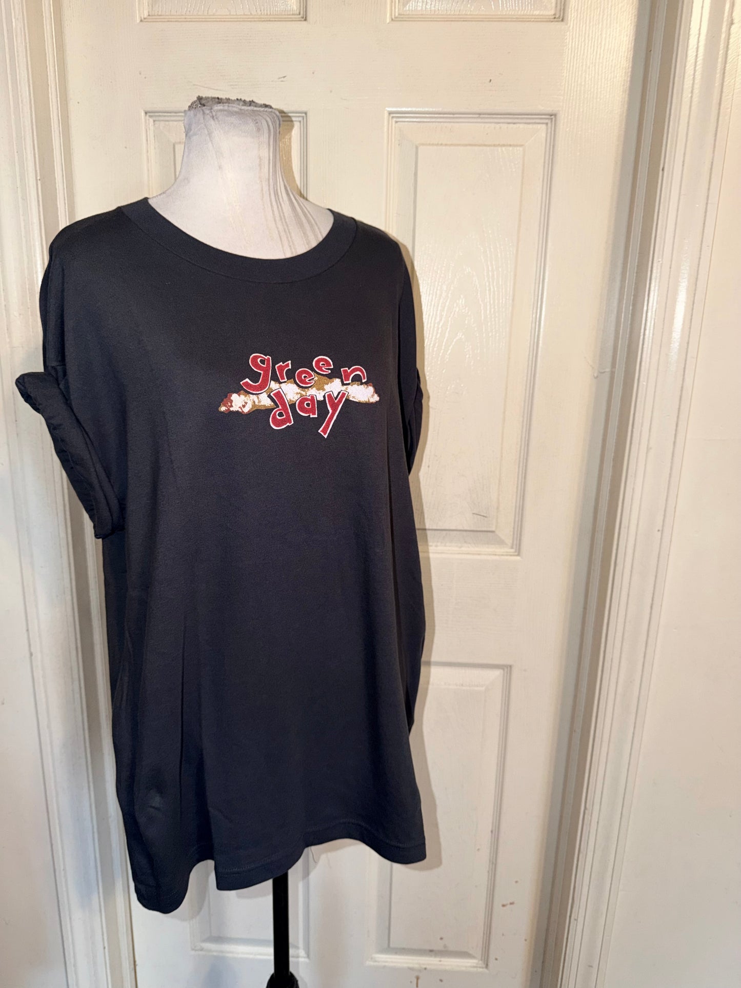 Green Day Double Sided Oversized Tee