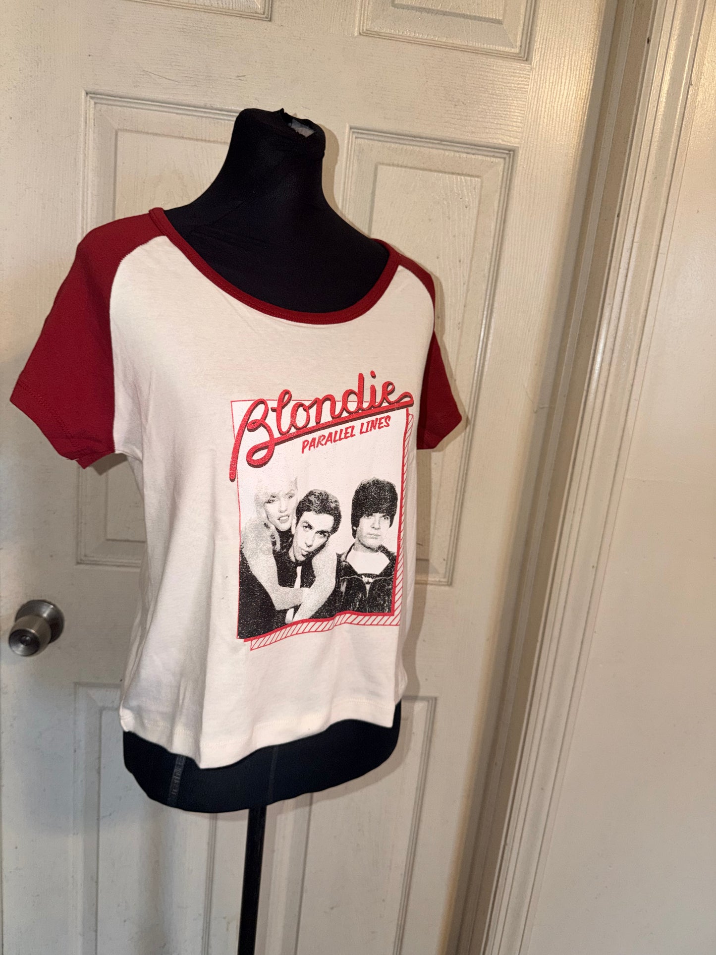 Blondie Distressed Raglan Baby Tee