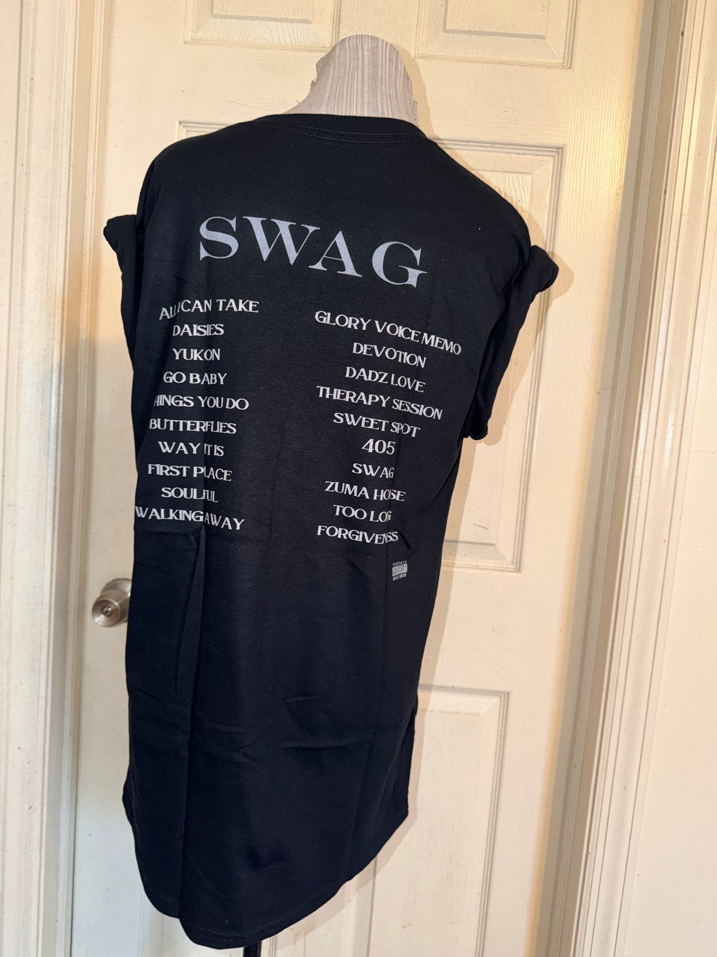 Justin Bieber Double Sided Oversized Distressed Tee