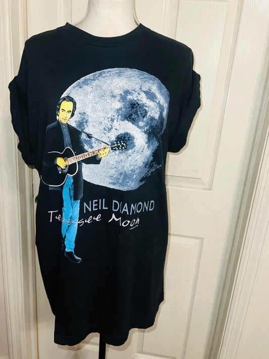 Neil Diamond Vintage Double Sided Oversized Distressed Tee