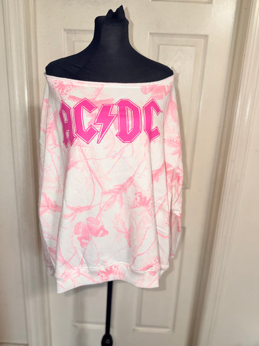 AC/DC OFTS Oversized Distressed Sweatshirt