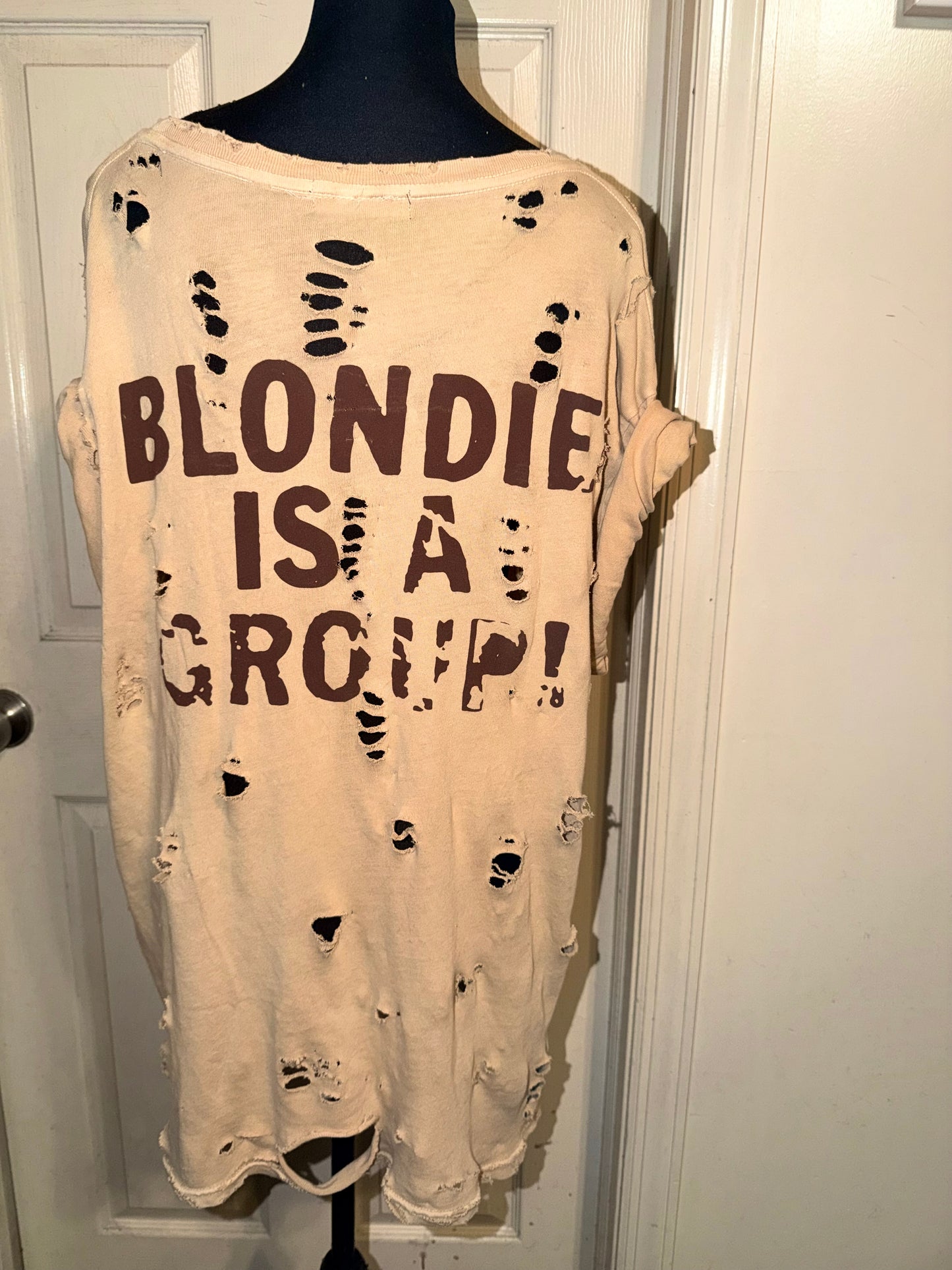 Blondie Double Sided Oversized Distressed Tee (as is)