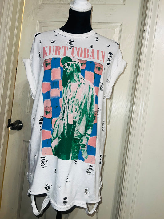 Kurt Cobain Oversized Distressed Tee