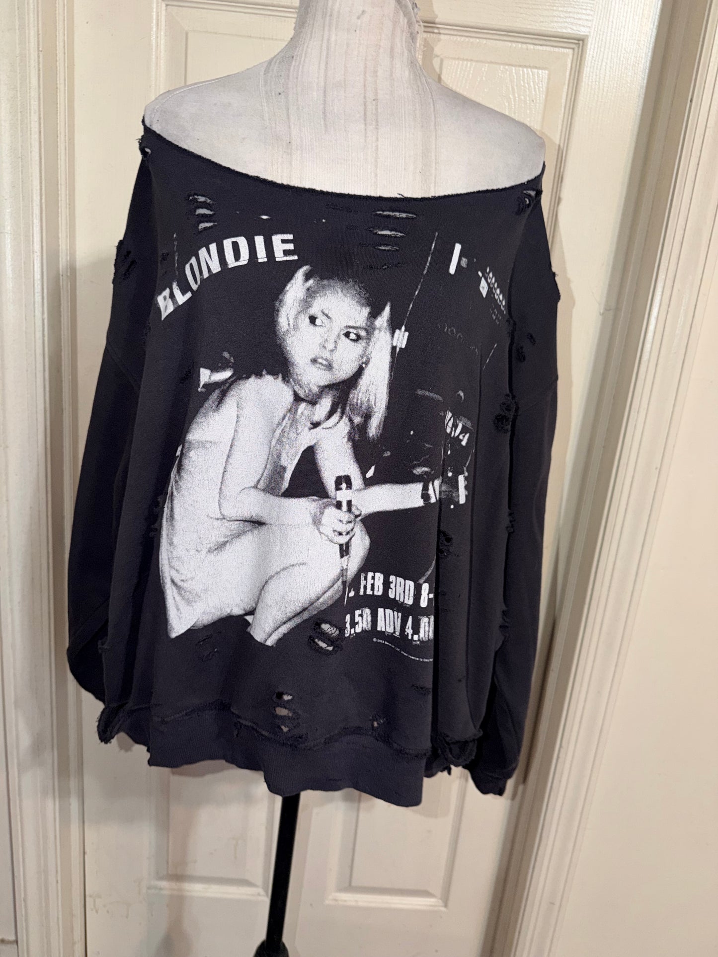 Blondie Oversized Distressed Sweatshirt