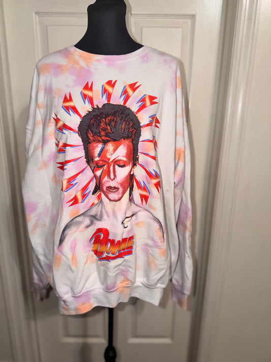 David Bowie Oversized Distressed Sweatshirt