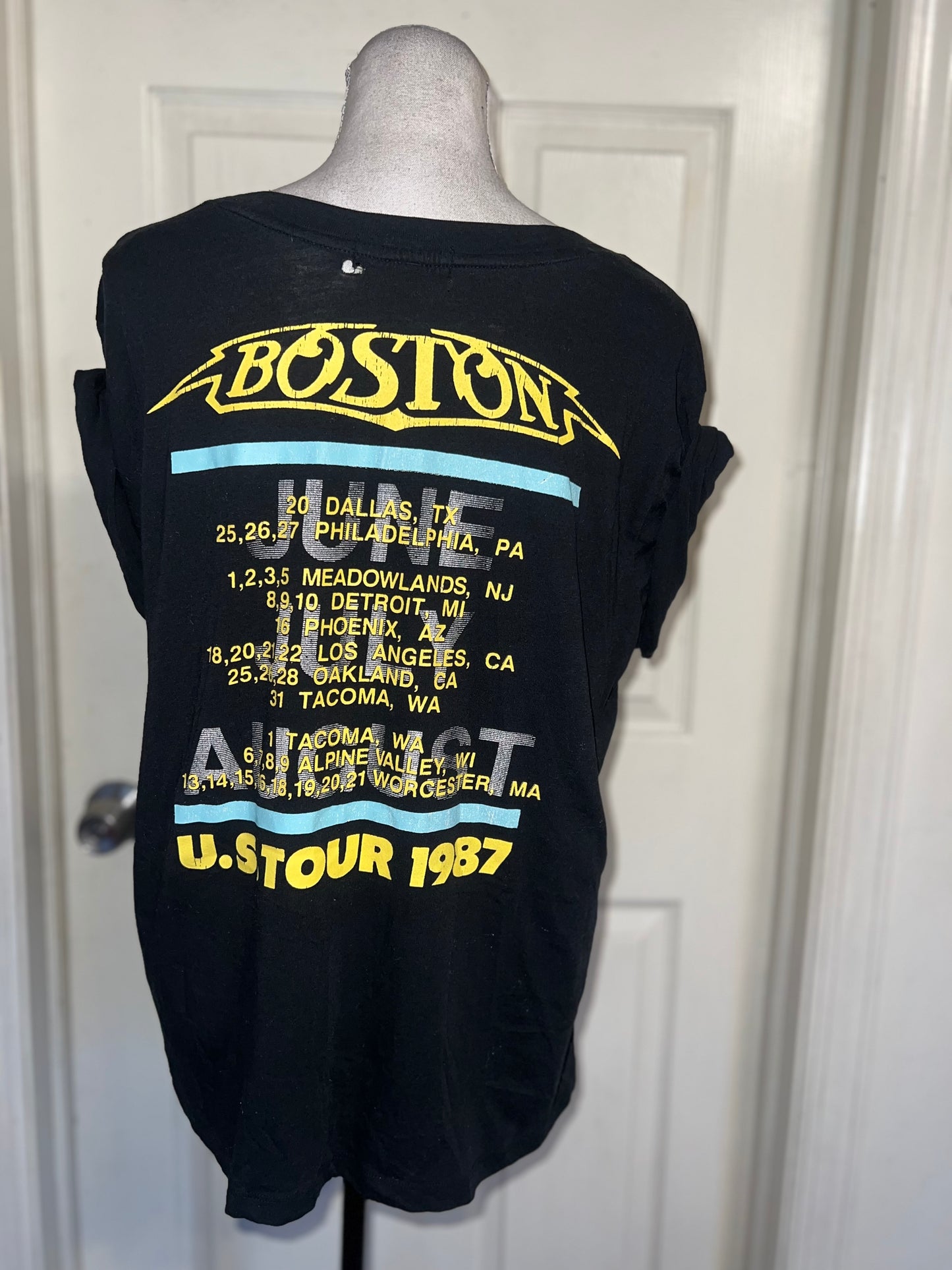 Boston Double Sided Oversized Distressed Tee