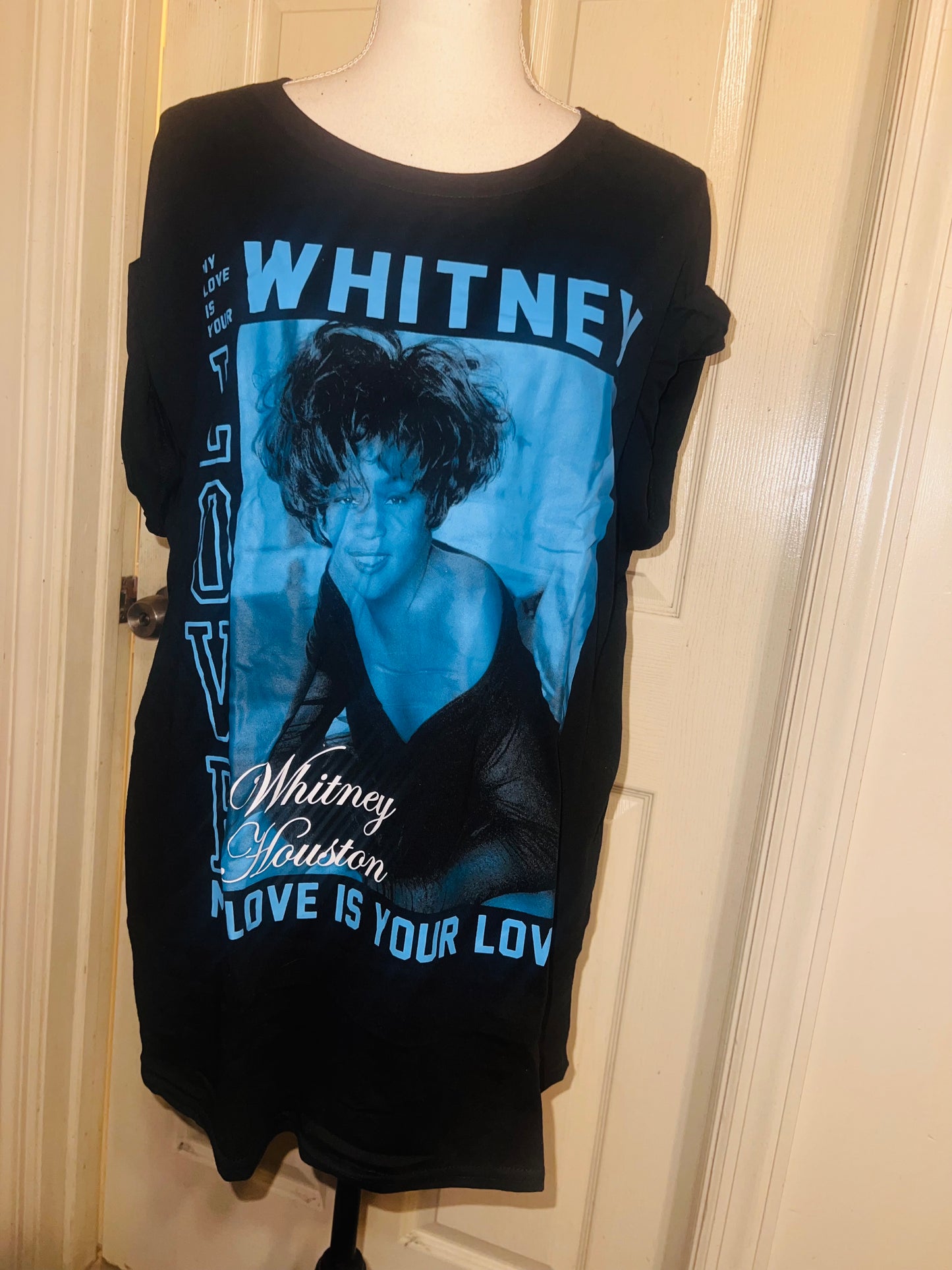 Whitney Houston Oversized Distressed Tee