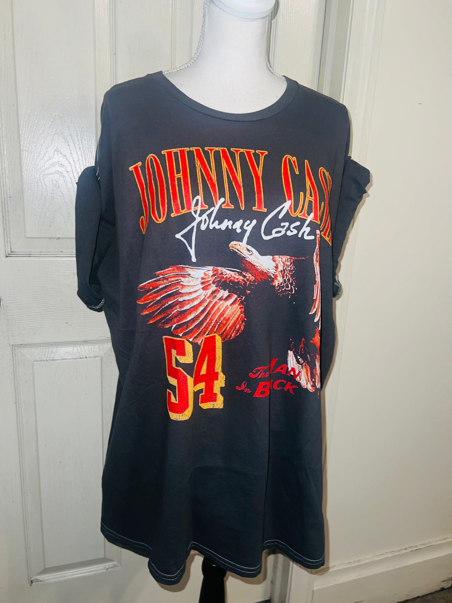 Johnny Cash Double Sided Oversized Distressed Tee