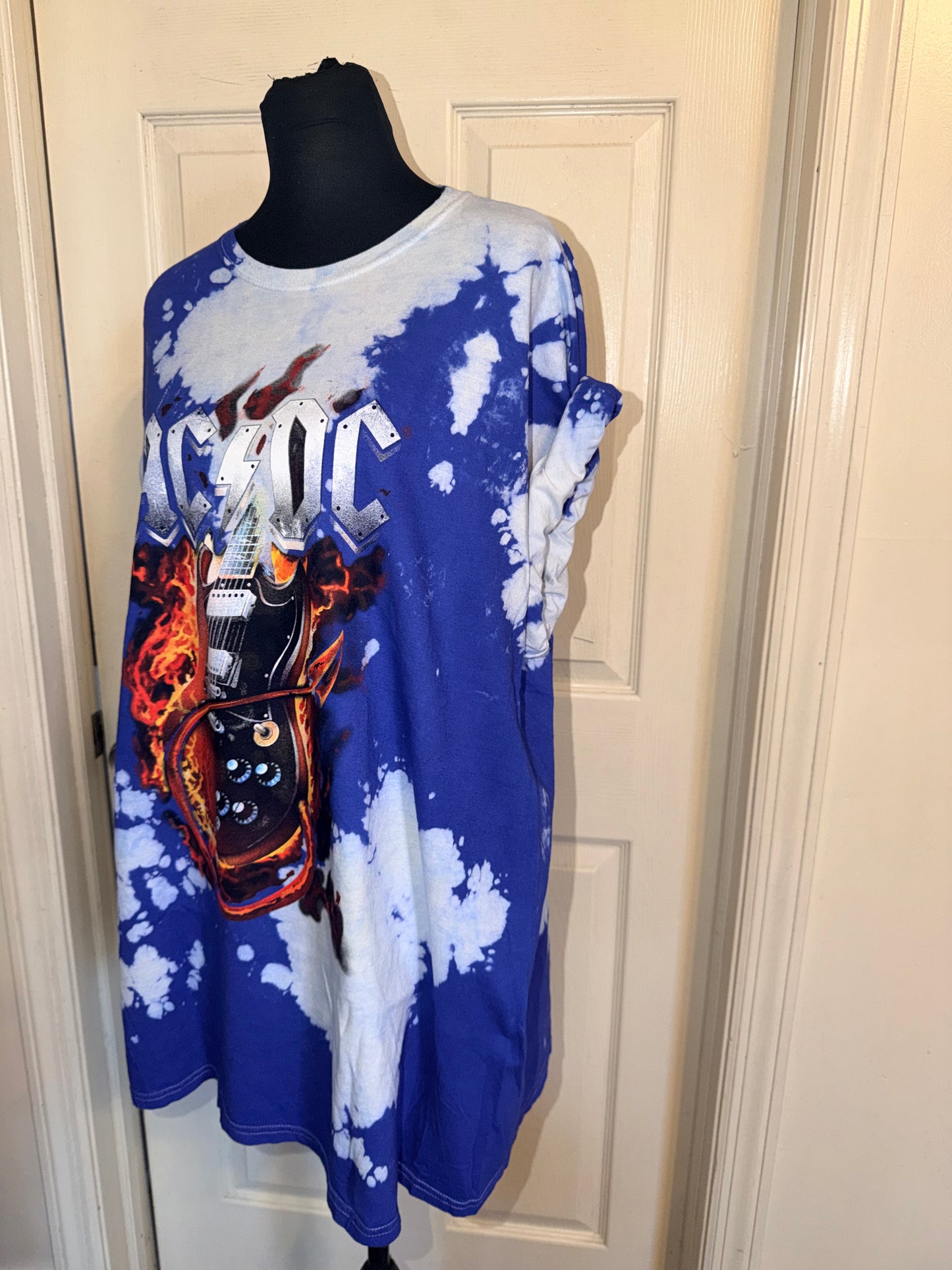 AC/DC Oversized Distressed Tee