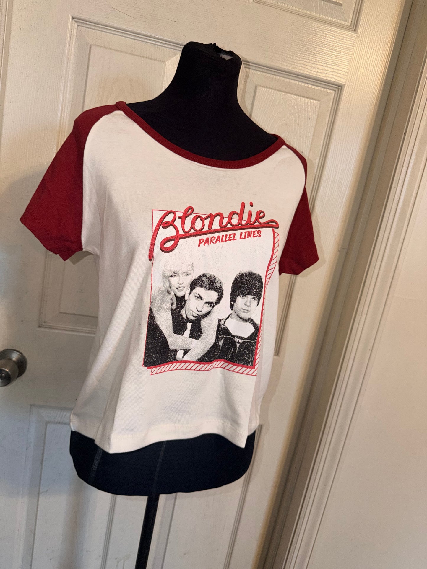 Blondie Distressed Raglan Baby Tee