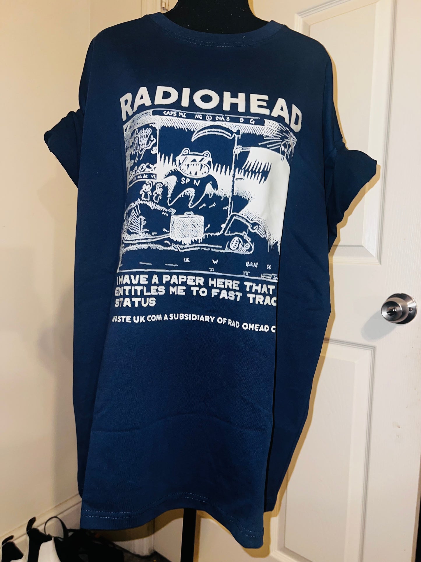 Radiohead Oversized Distressed Tee