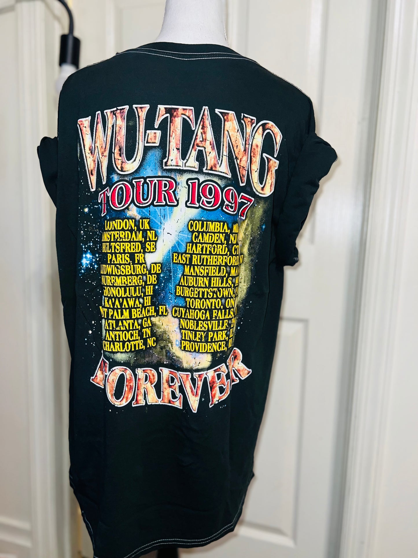 Wu-Tang Clan Double Sided Oversized Distressed Tee