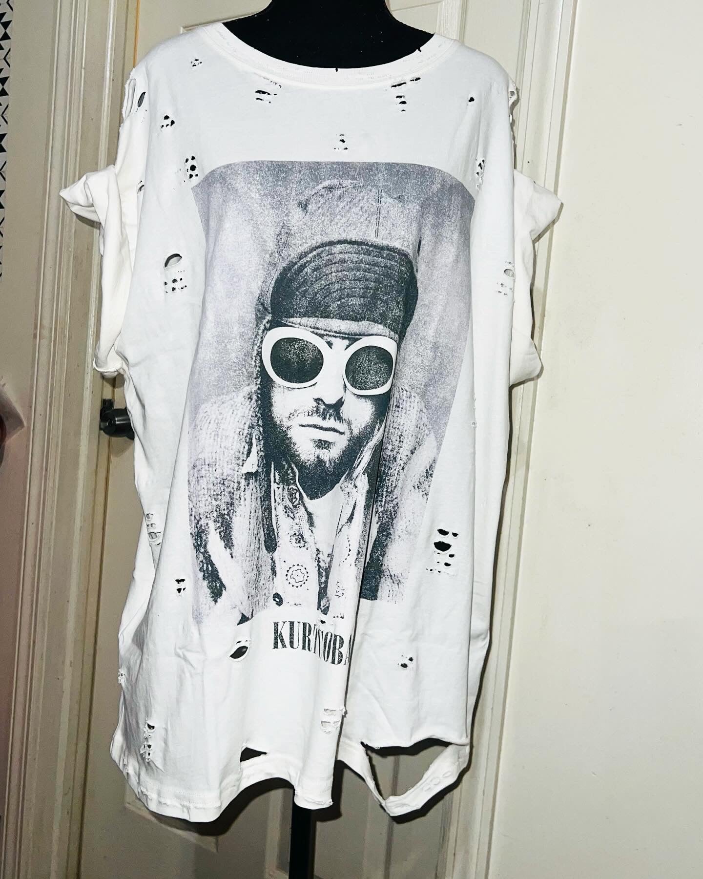 Kurt Cobain Oversized Distressed Tee