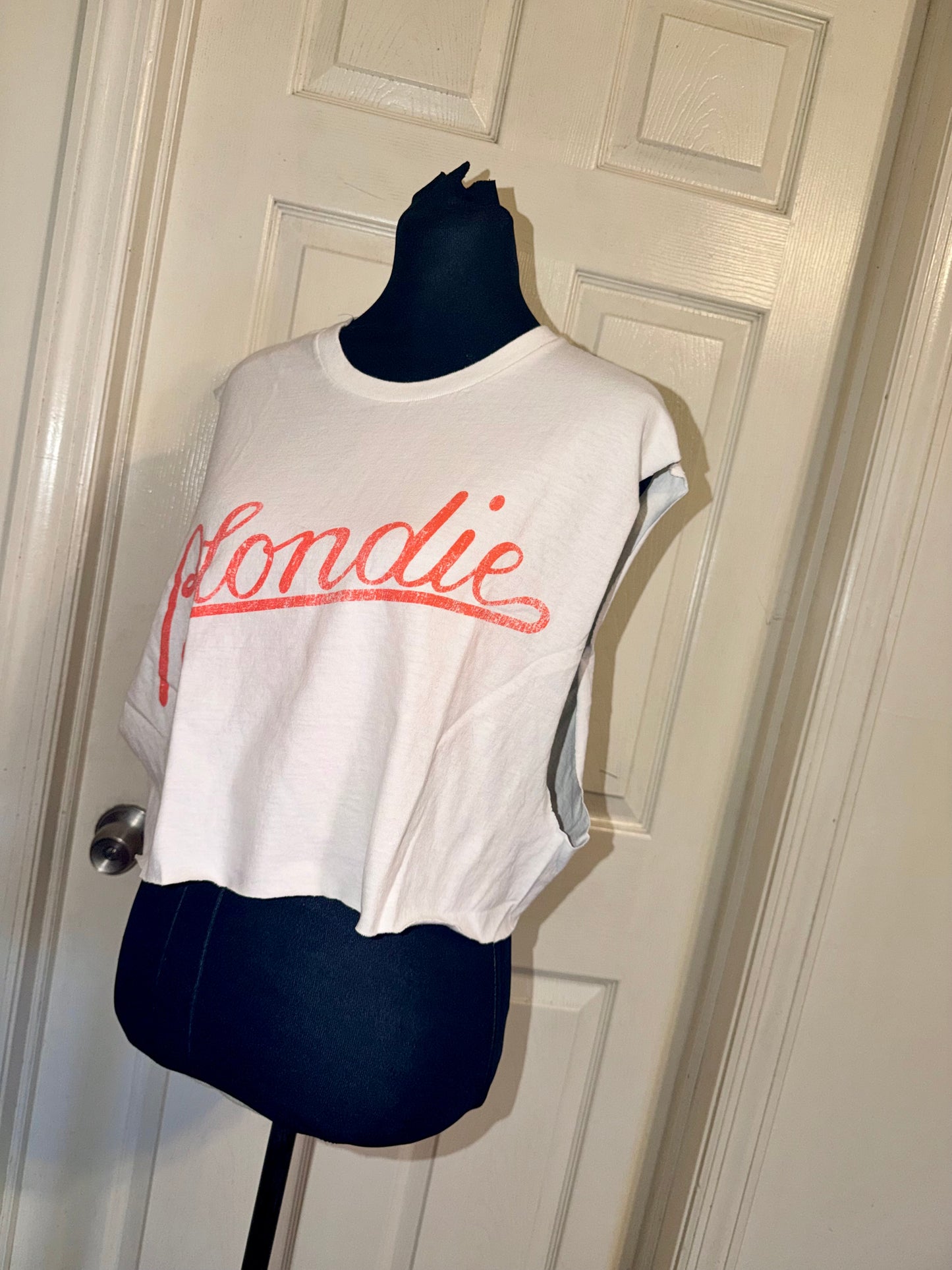 Blondie Oversized Distressed Cropped Tank