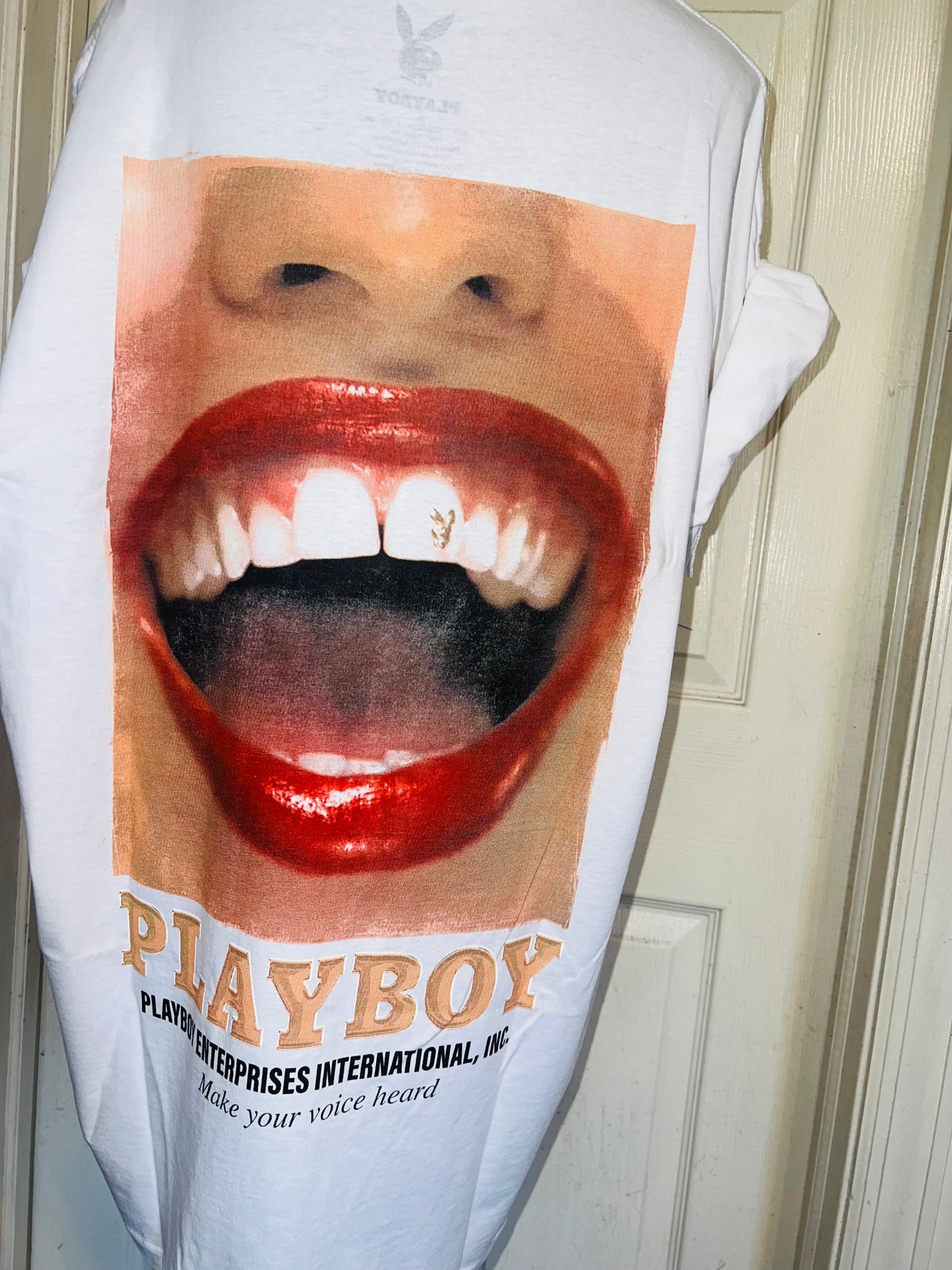 Playboy Double Sided Oversized Distressed Tee