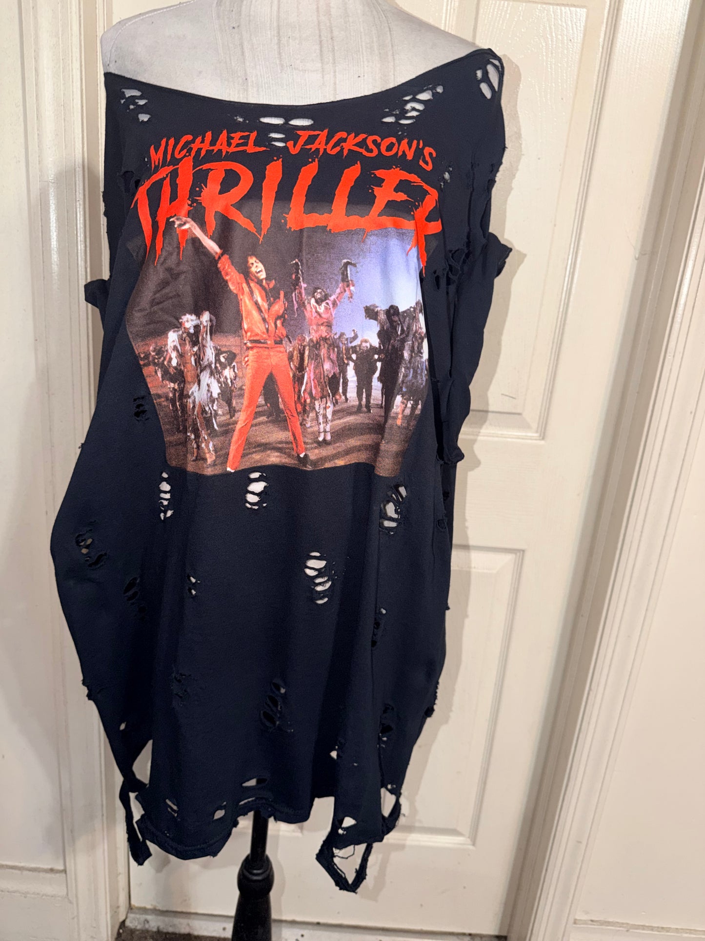 Michael Jackson Thriller Oversized Distressed Tee