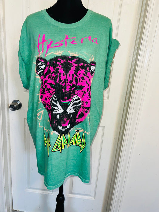 Def Leppard Oversized Distressed Tee